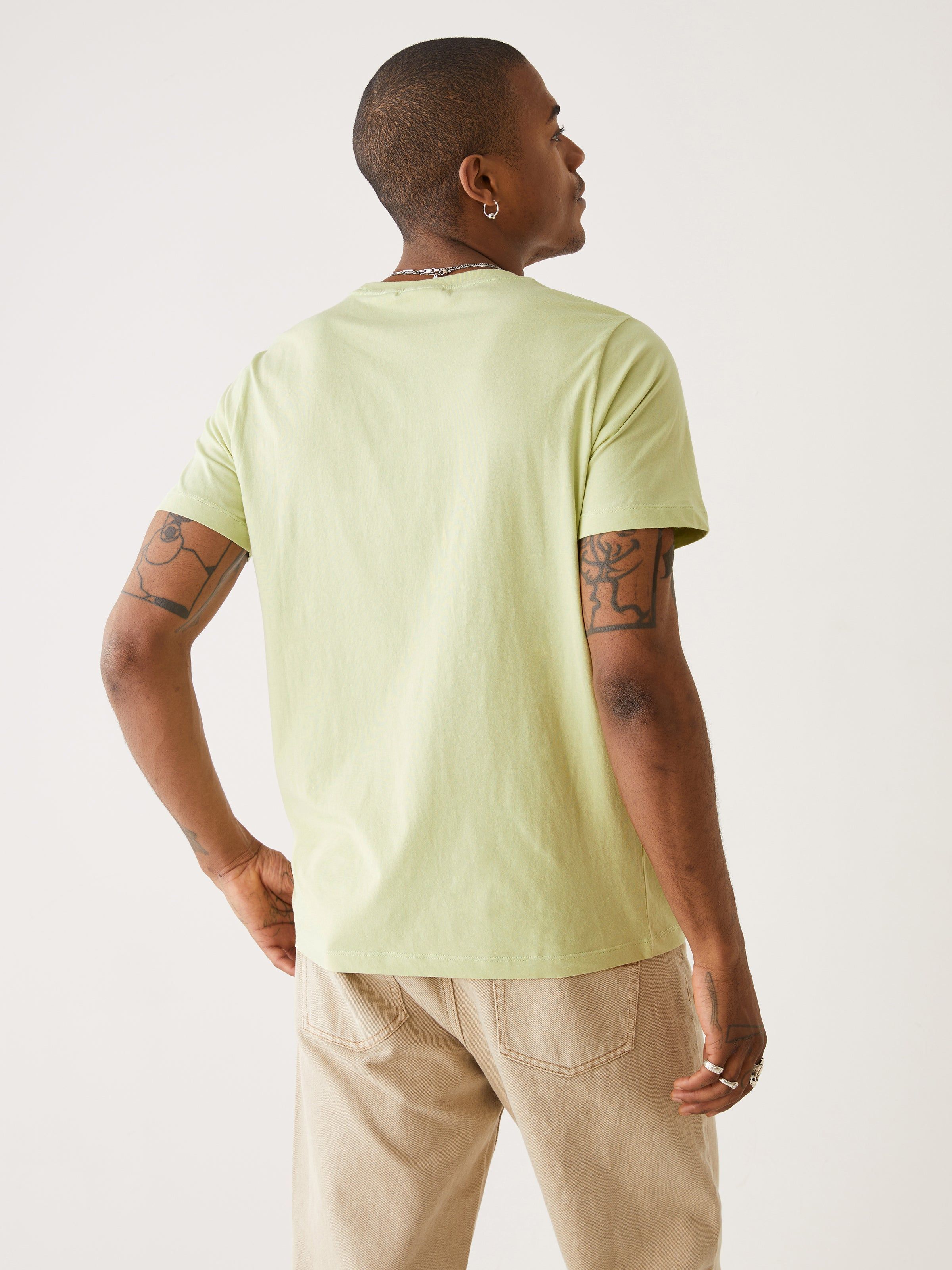 The Slim Fit Essential T-Shirt in Green sold by Frank & Oak product image thumbnail 3