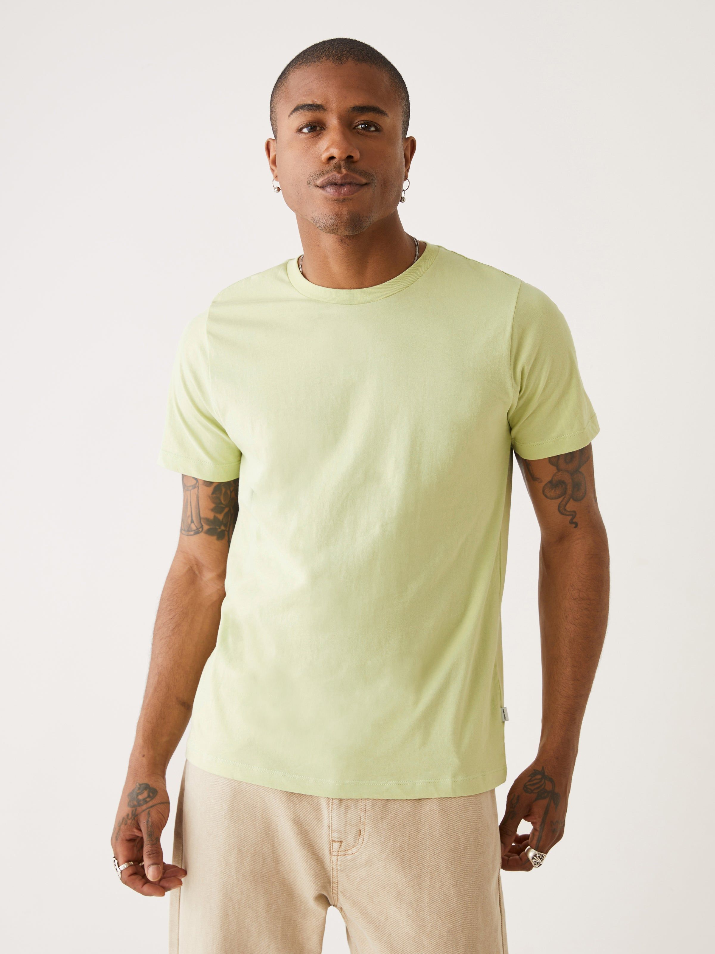 The Slim Fit Essential T-Shirt in Green sold by Frank & Oak product image thumbnail 4