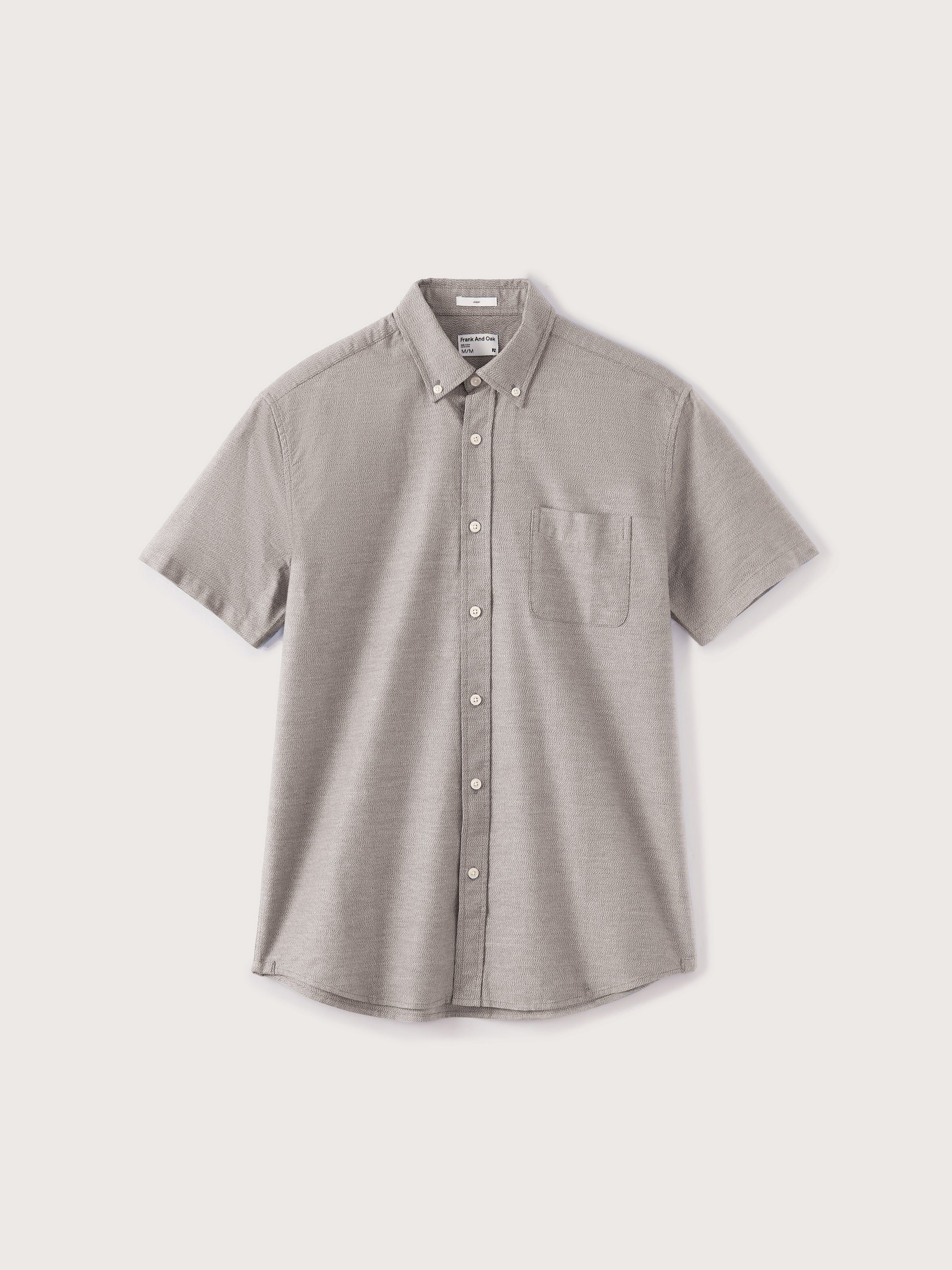 The Short-Sleeved Jasper Oxford Shirt in Grey sold by Frank & Oak product image thumbnail 5