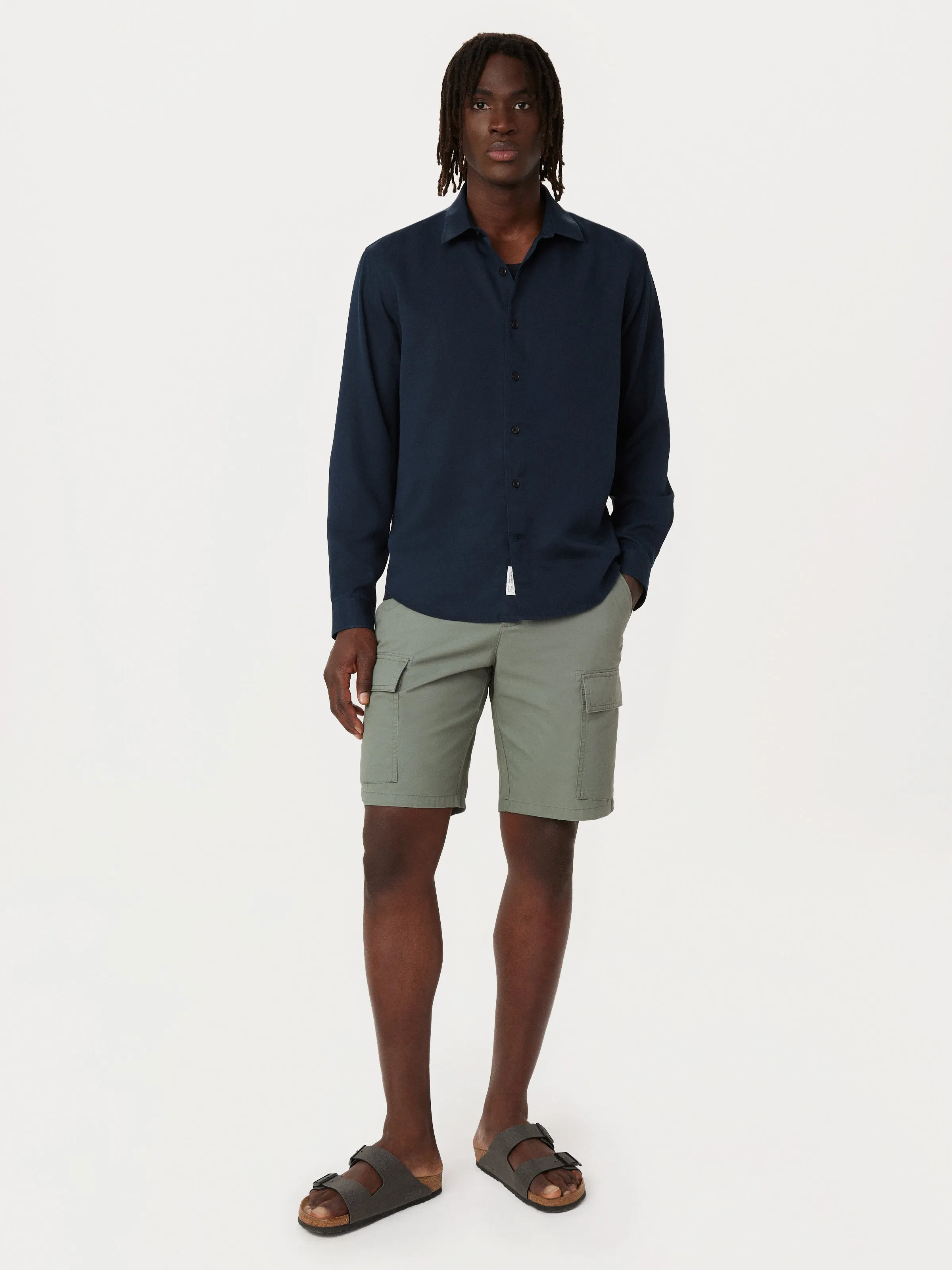 The Fluid Dress Shirt in Deep Blue sold by Frank & Oak product image thumbnail 2