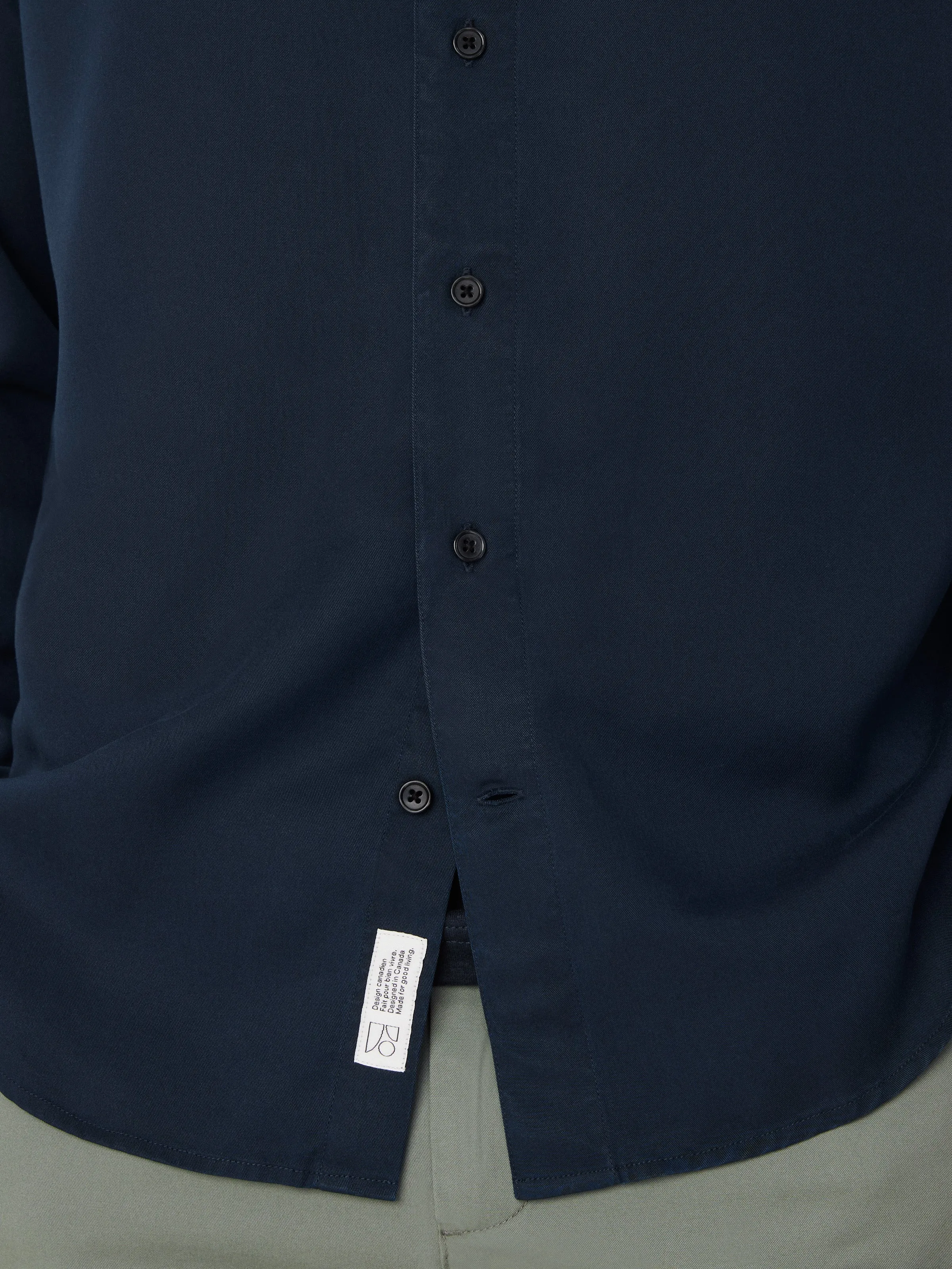 The Fluid Dress Shirt in Deep Blue sold by Frank & Oak product image thumbnail 5