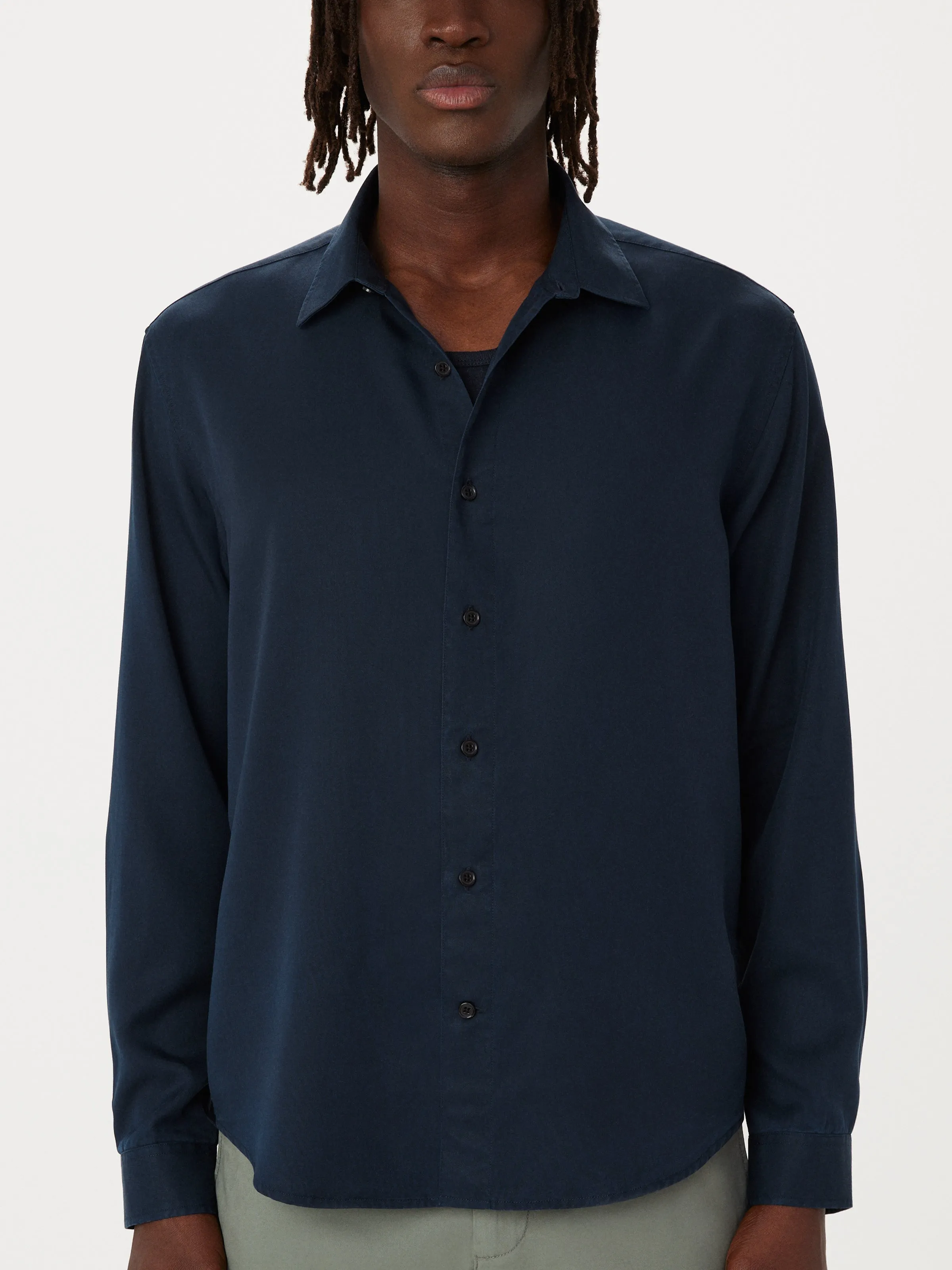 The Fluid Dress Shirt in Deep Blue sold by Frank & Oak product image thumbnail 3