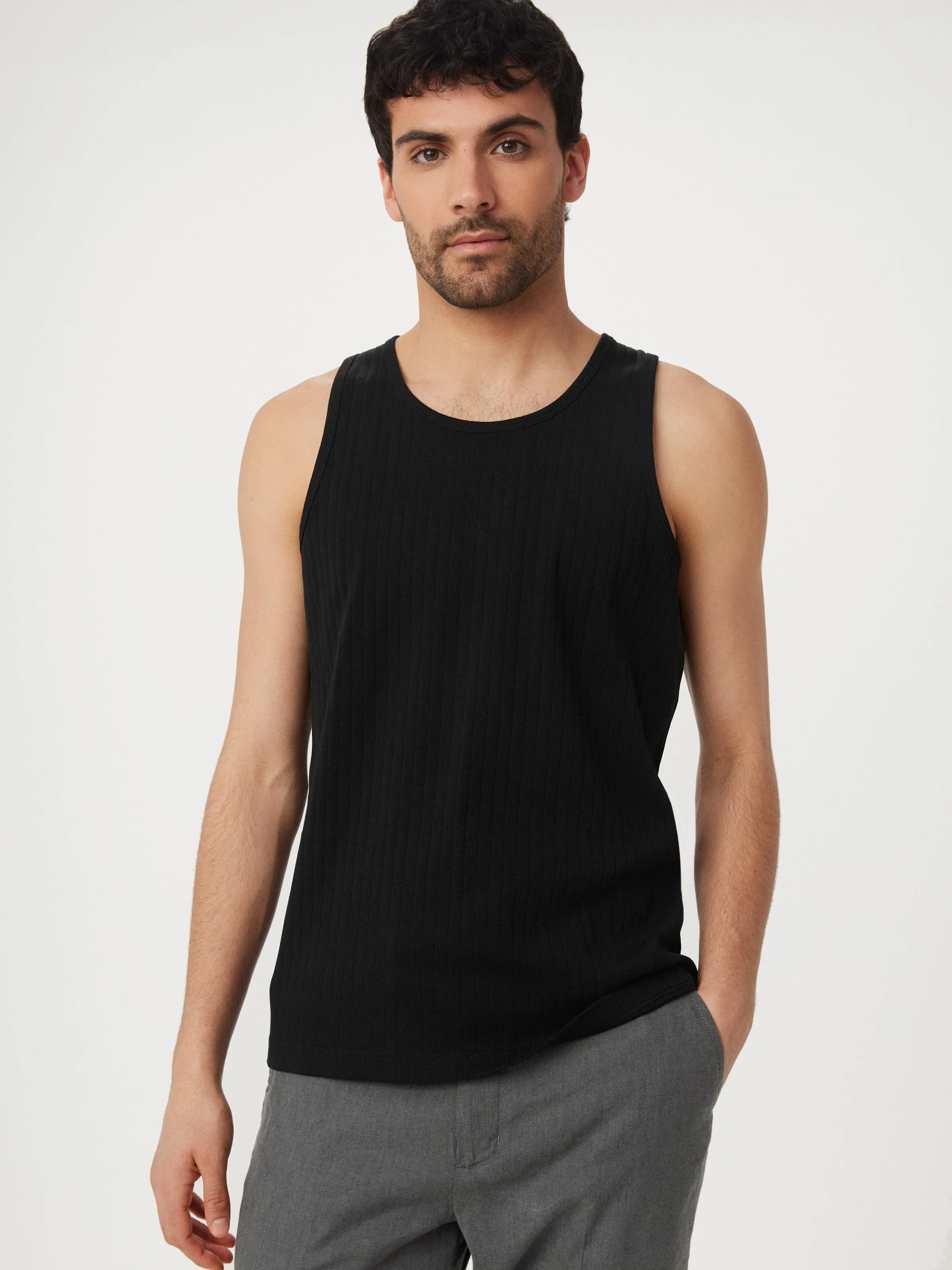 The Ribbed Tank in Black sold by Frank & Oak product image thumbnail 2