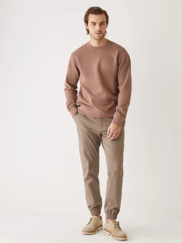 The ‘76 Organic Cotton Sweatshirt in Cognac sold by Frank & Oak