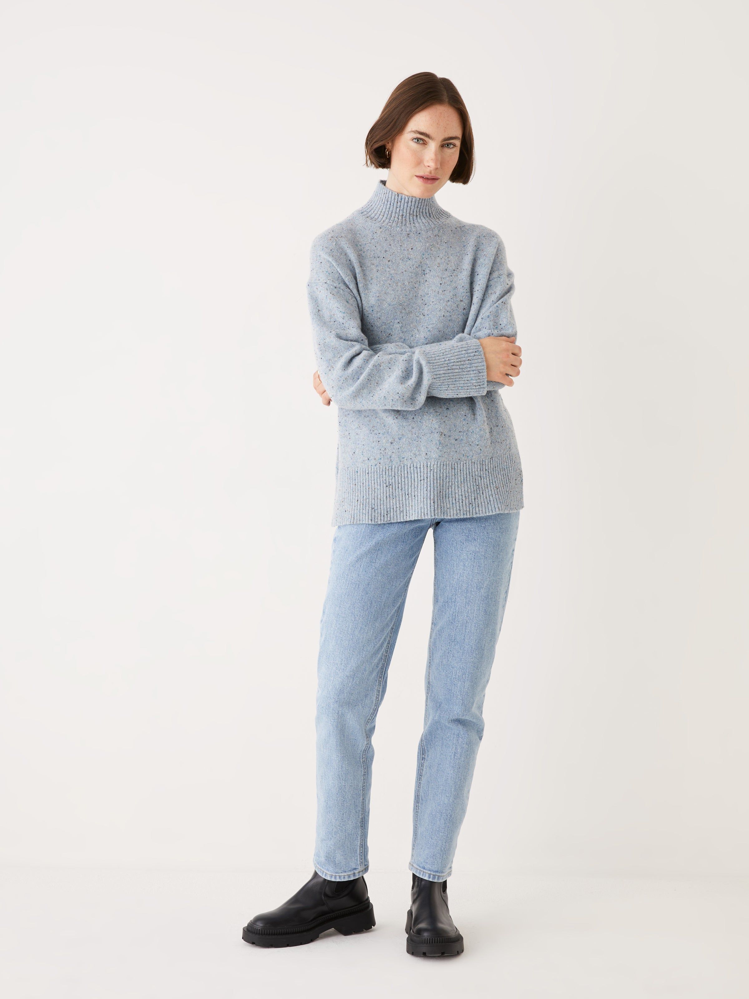 The Donegal Wool Blend Mockneck in Blue sold by Frank & Oak product image thumbnail 2