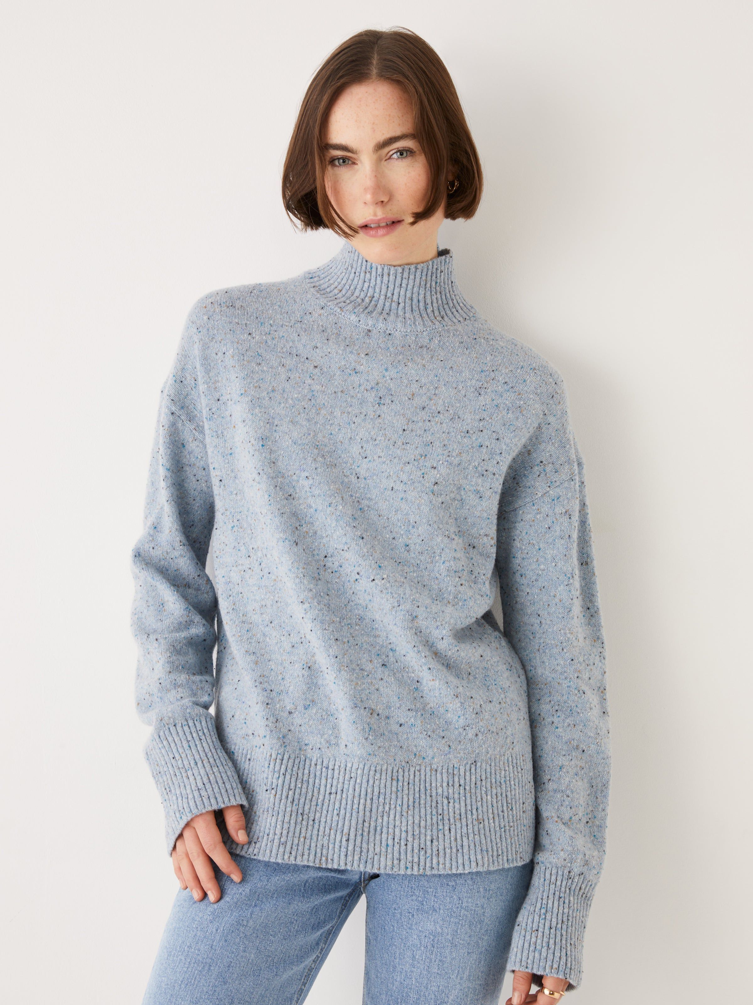 The Donegal Wool Blend Mockneck in Blue sold by Frank & Oak product image thumbnail 3