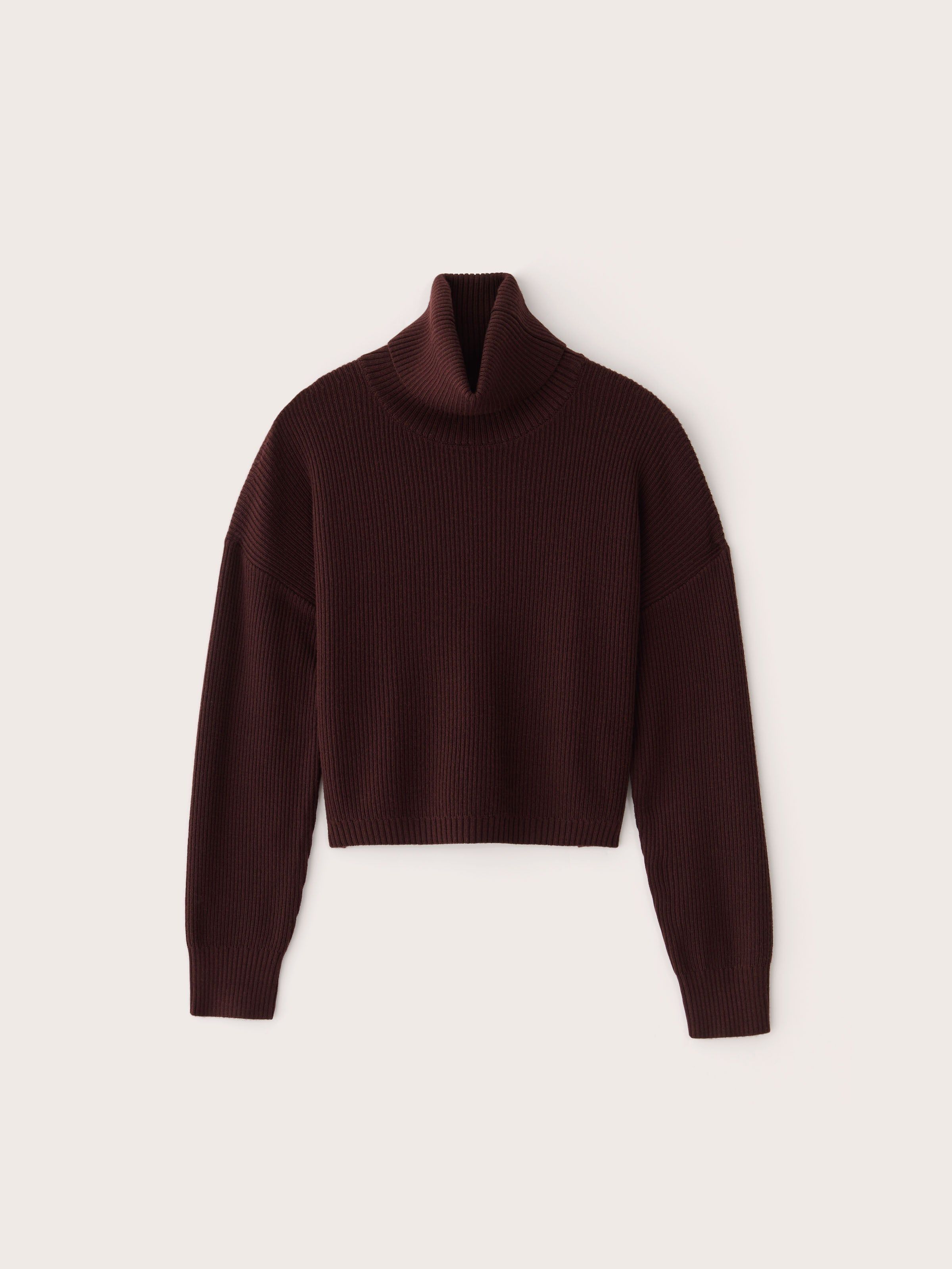 The Merino Turtleneck Sweater in Dark Brown sold by Frank & Oak product image thumbnail 5
