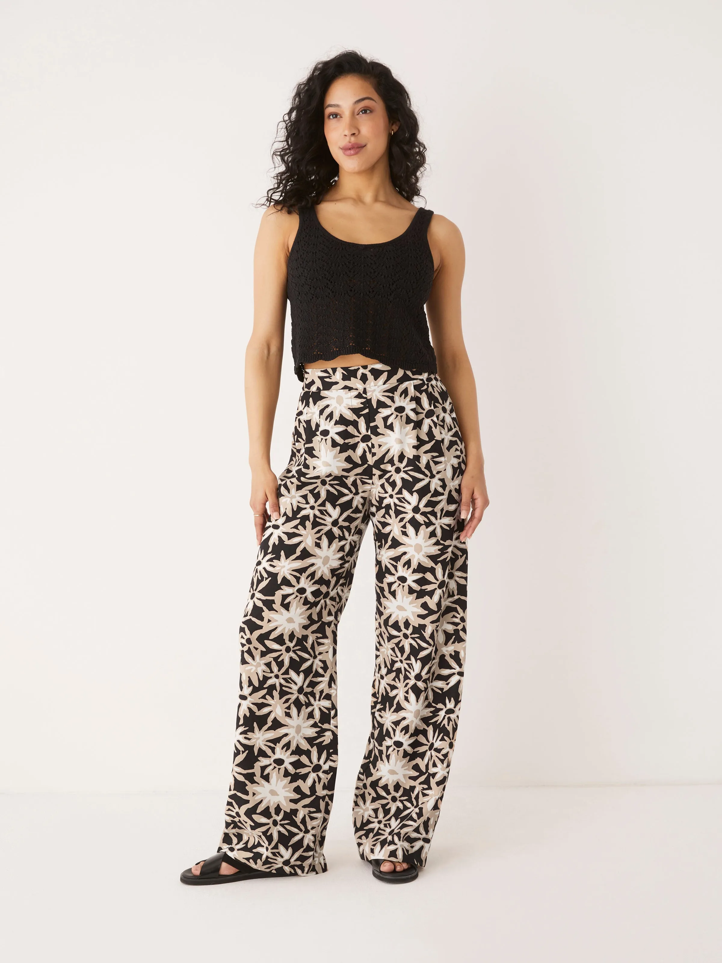 The Sally Wide Leg Fluid Pant in Black sold by Frank & Oak product image thumbnail 2