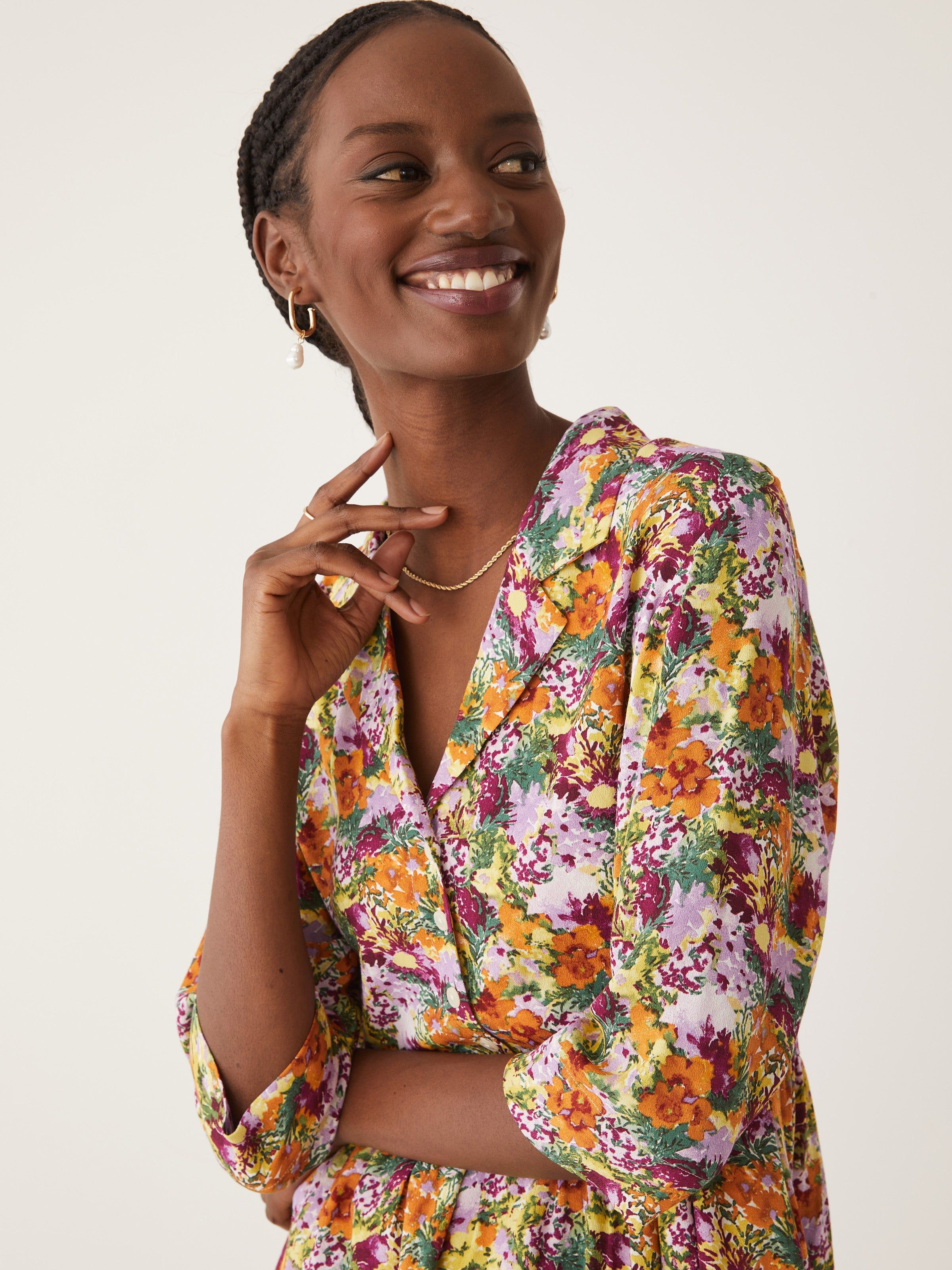 The Babydoll Dress in Mulberry sold by Frank & Oak product image thumbnail 3