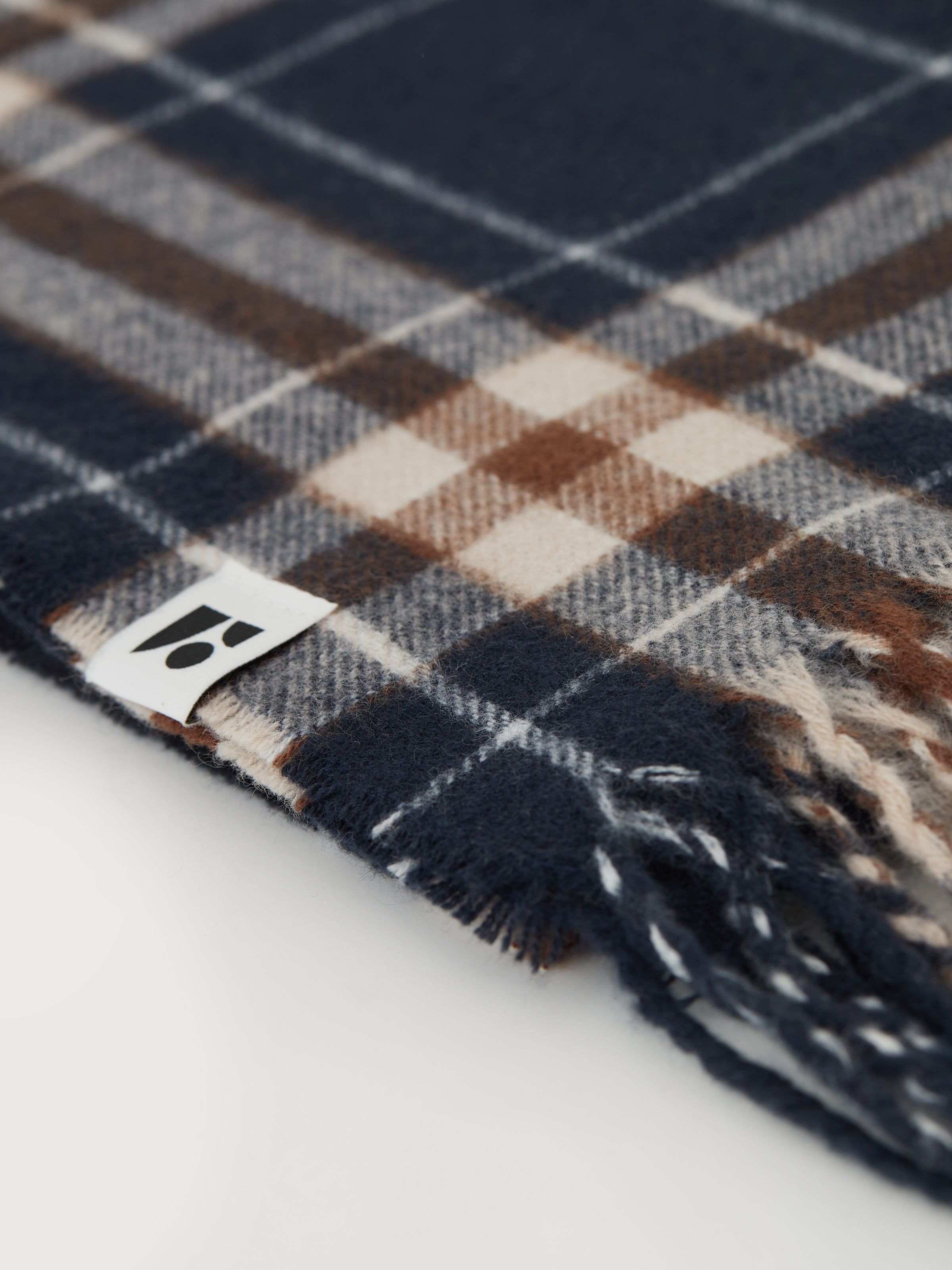 The Plaid Scarf in Navy sold by Frank & Oak product image thumbnail 2
