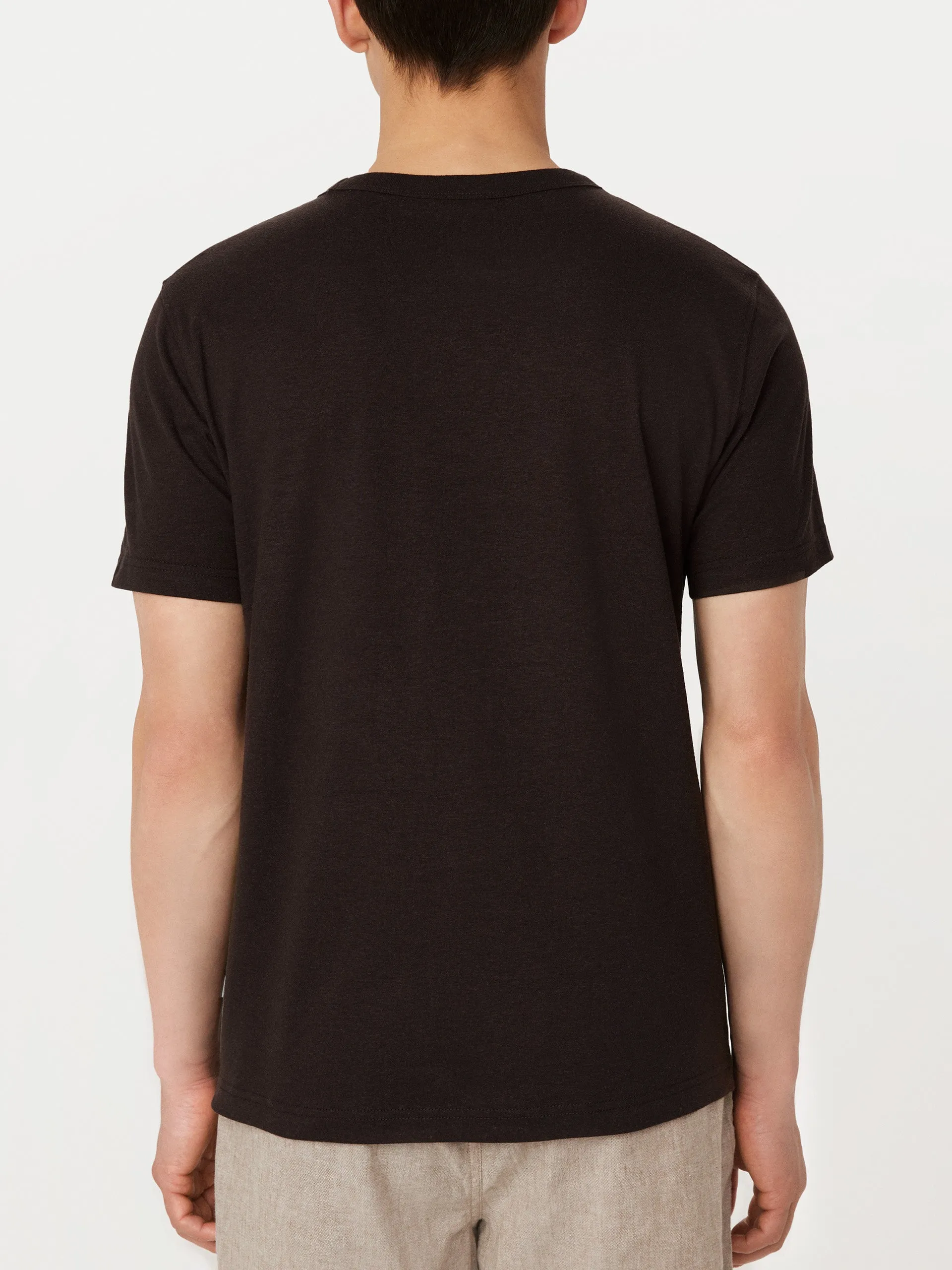 The Slim Hemp T-Shirt in Dark Chocolate sold by Frank & Oak product image thumbnail 5