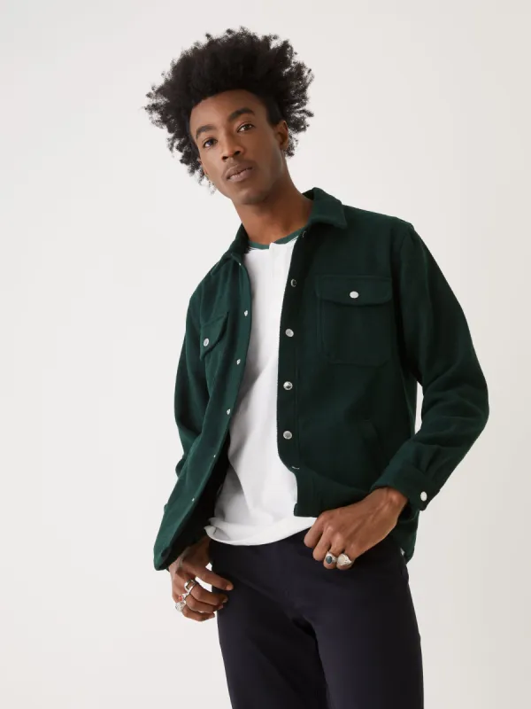 The Wool Overshirt in Pine Grove sold by Frank & Oak