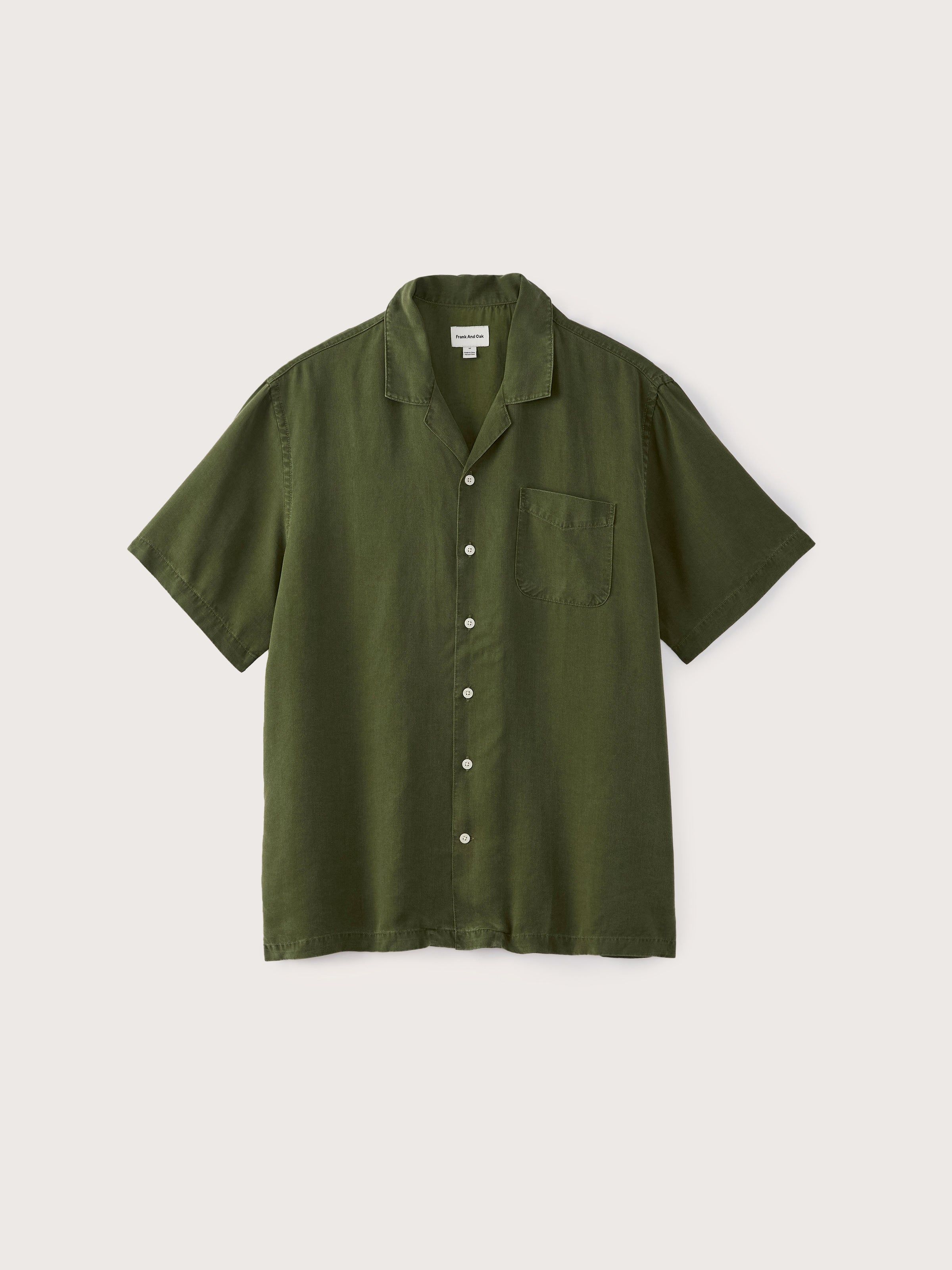 The Camp Collar Resort Shirt in Olive Green sold by Frank & Oak product image thumbnail 7
