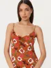 The Floral Slip Dress in Red Clay sold by Frank & Oak