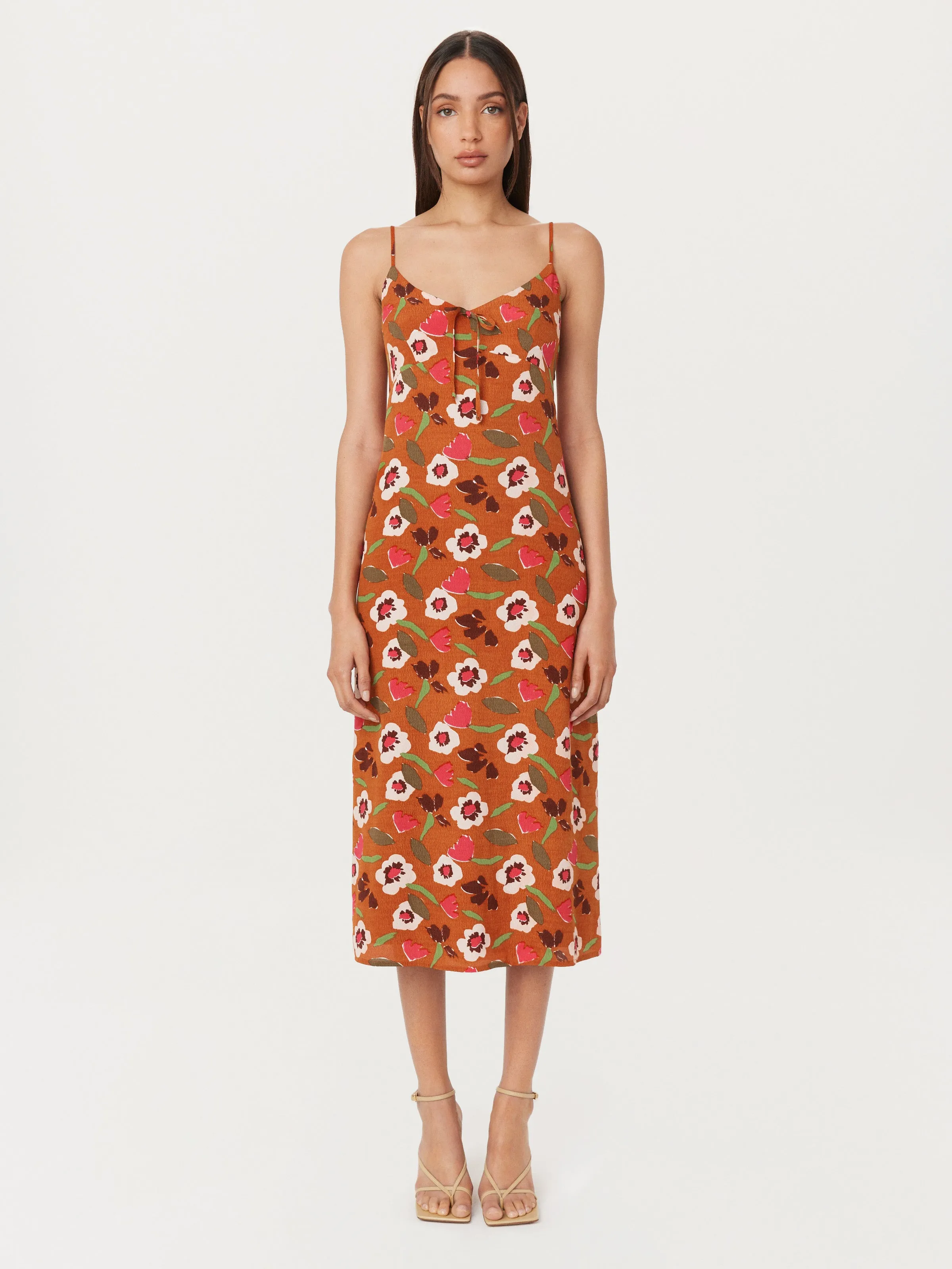 The Floral Slip Dress in Red Clay sold by Frank & Oak product image thumbnail 4
