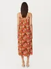 The Floral Slip Dress in Red Clay sold by Frank & Oak