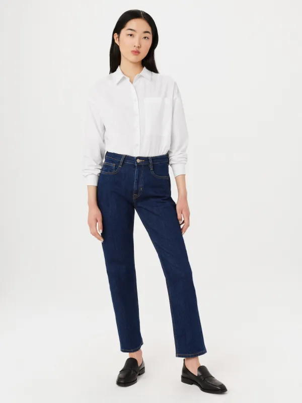 The Cyndi Straight Jean in Dark Wash sold by Frank & Oak