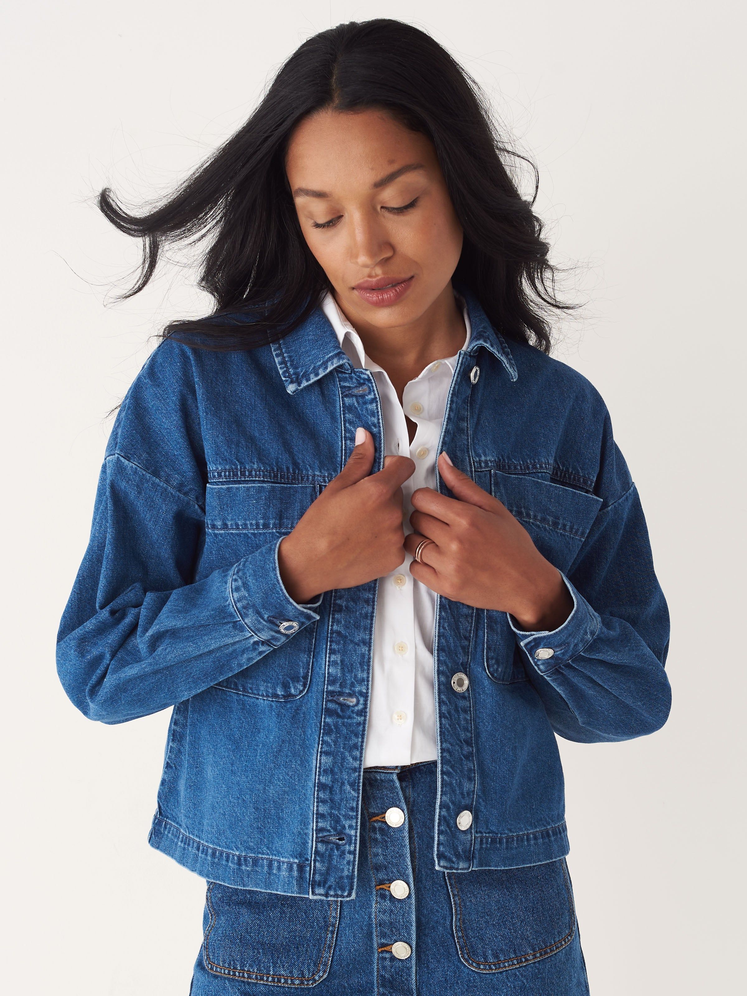The Denim Overshirt in Blue sold by Frank & Oak product image thumbnail 5