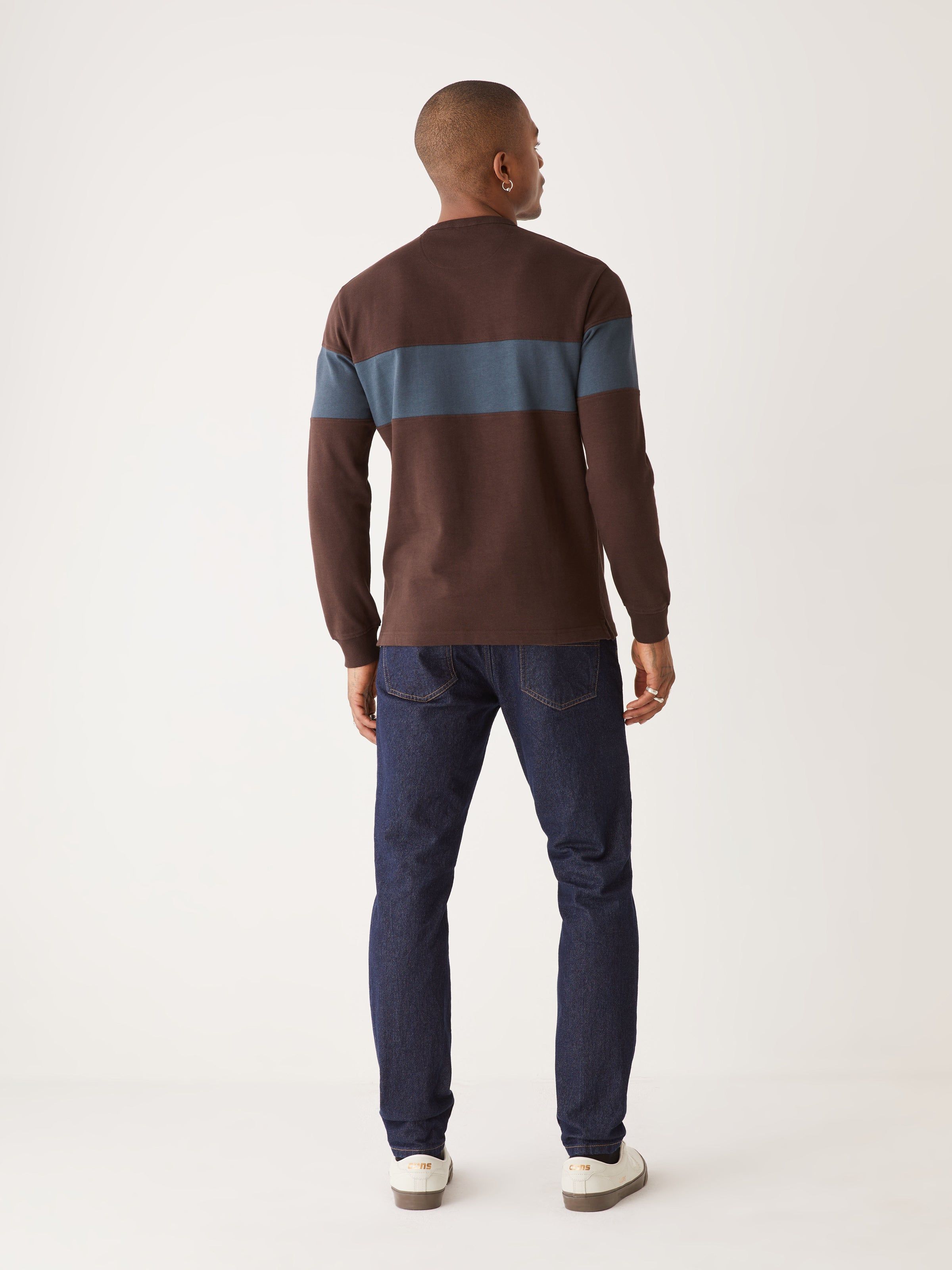 The Long Sleeve Rugby Shirt in Dark Brown sold by Frank & Oak product image thumbnail 3