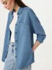 The French Terry Overshirt in Coronet Blue sold by Frank & Oak