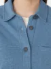 The French Terry Overshirt in Coronet Blue sold by Frank & Oak