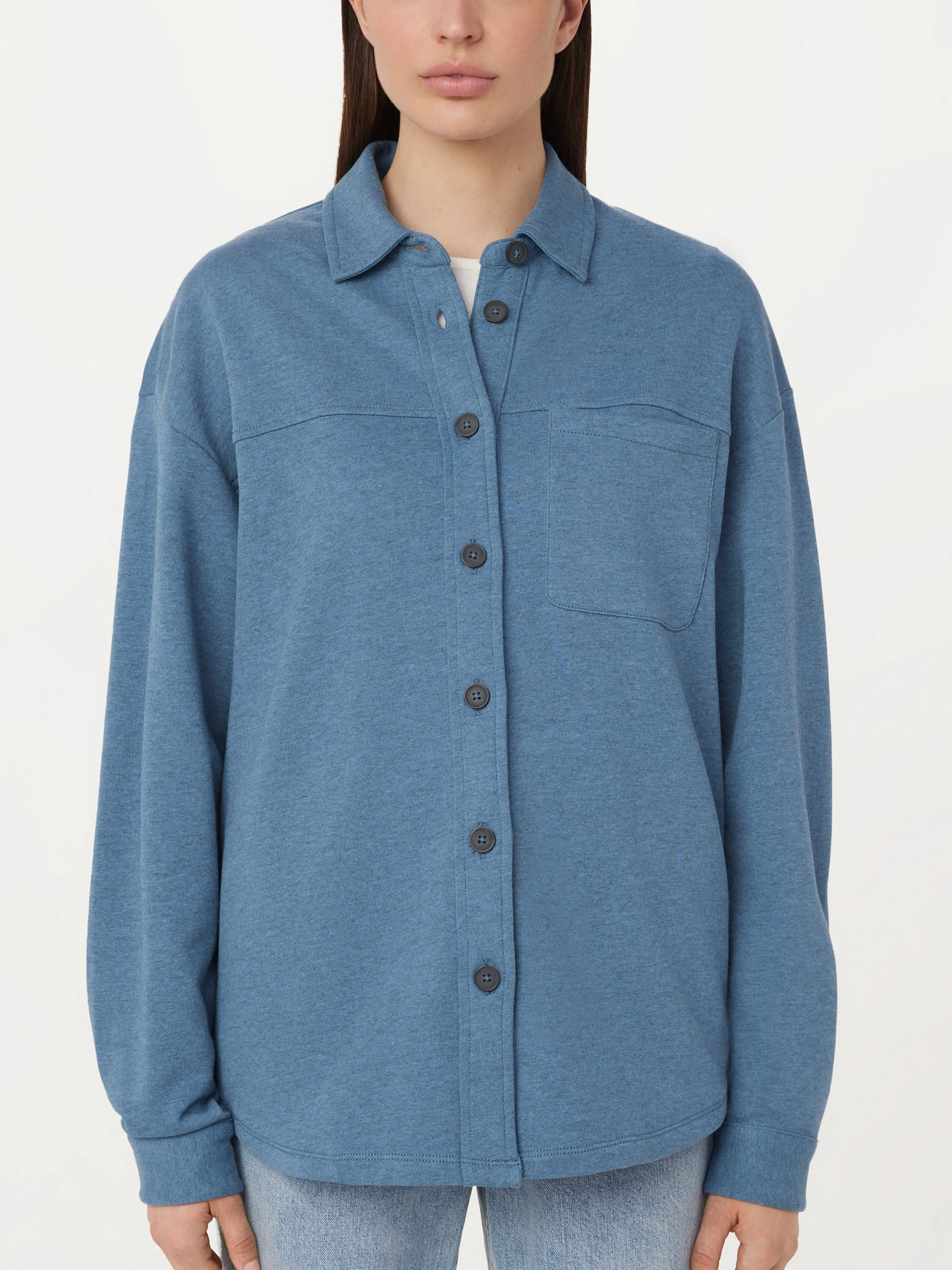 The French Terry Overshirt in Coronet Blue sold by Frank & Oak product image thumbnail 3