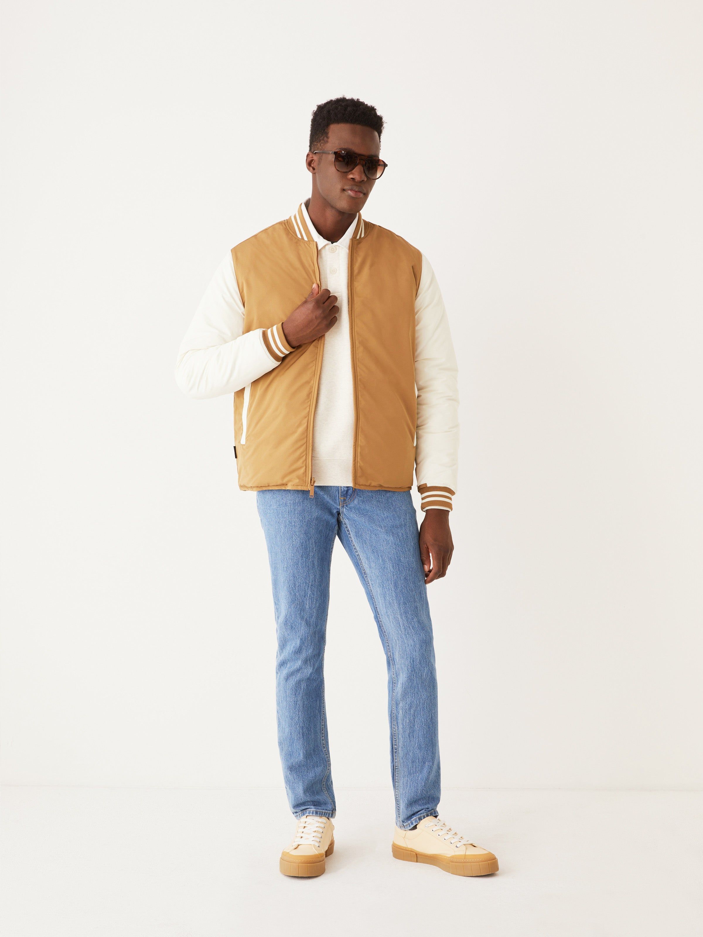 The Varsity Skyline Bomber in Amber sold by Frank & Oak product image thumbnail 6