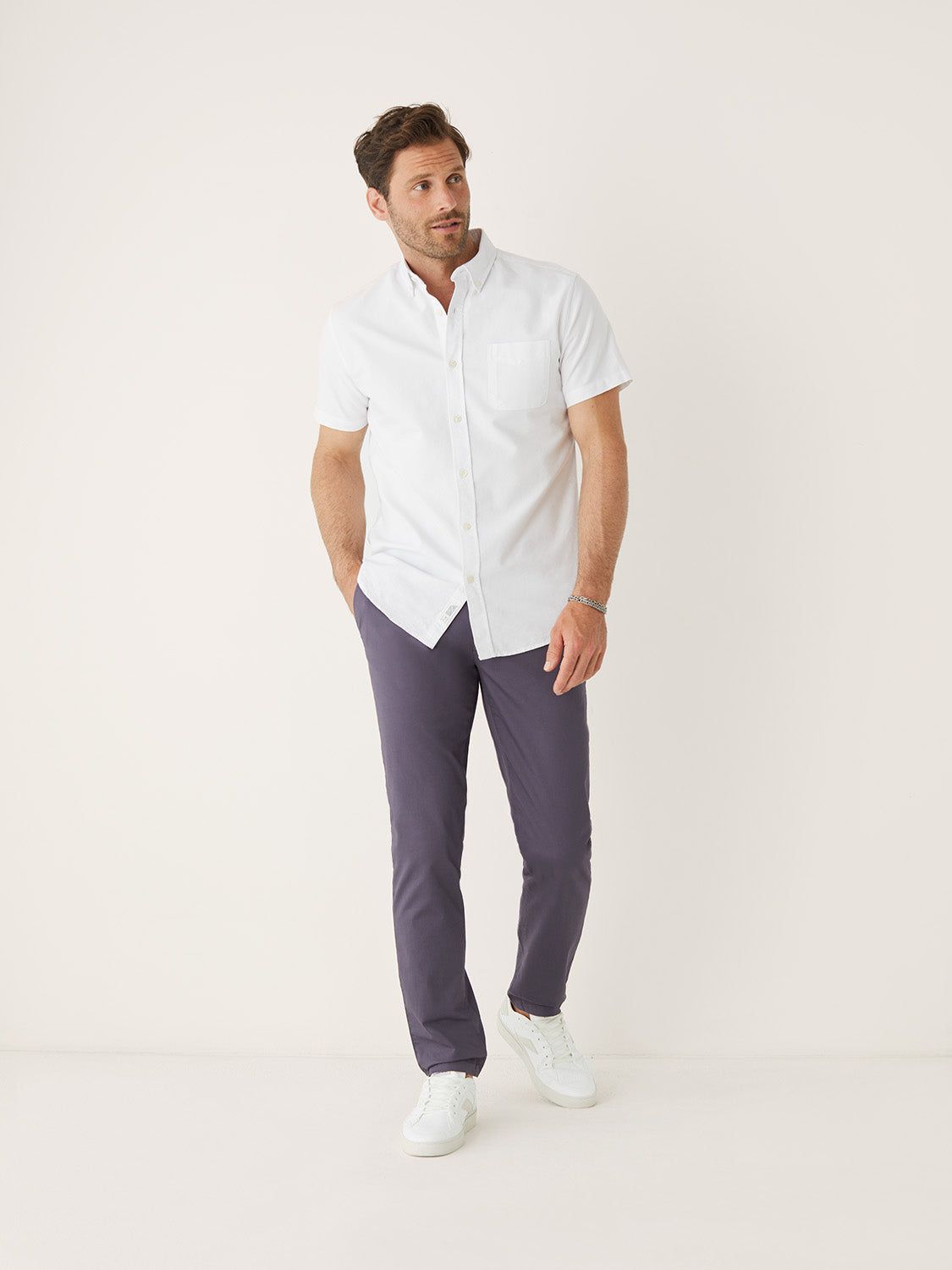 The Brunswick Slim Chino Pant in Purple sold by Frank & Oak product image thumbnail 5