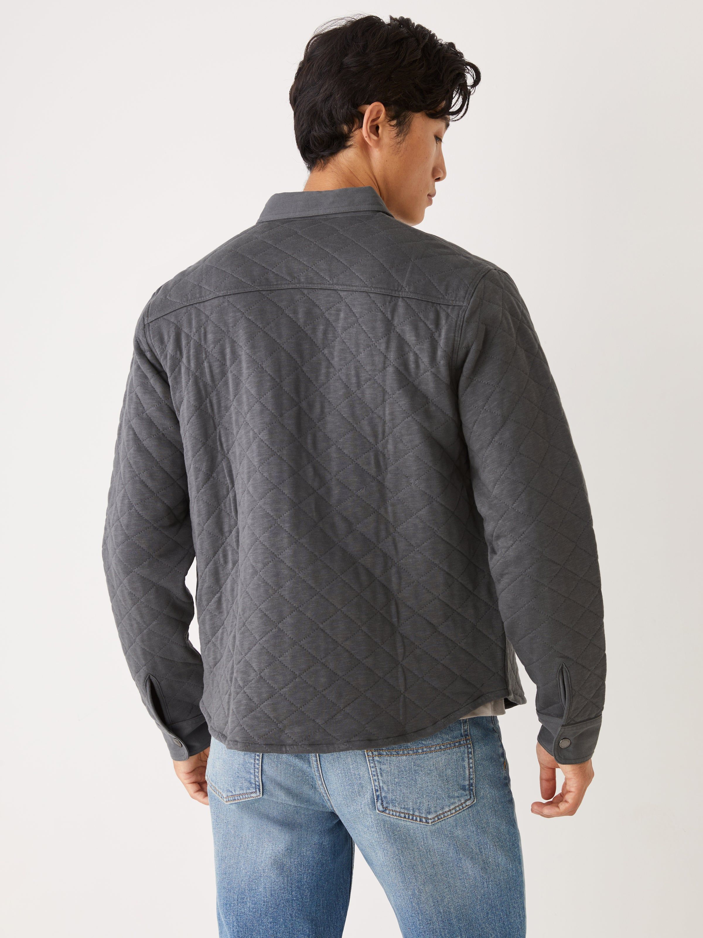 The Quilted Overshirt in Dark Grey sold by Frank & Oak product image thumbnail 3