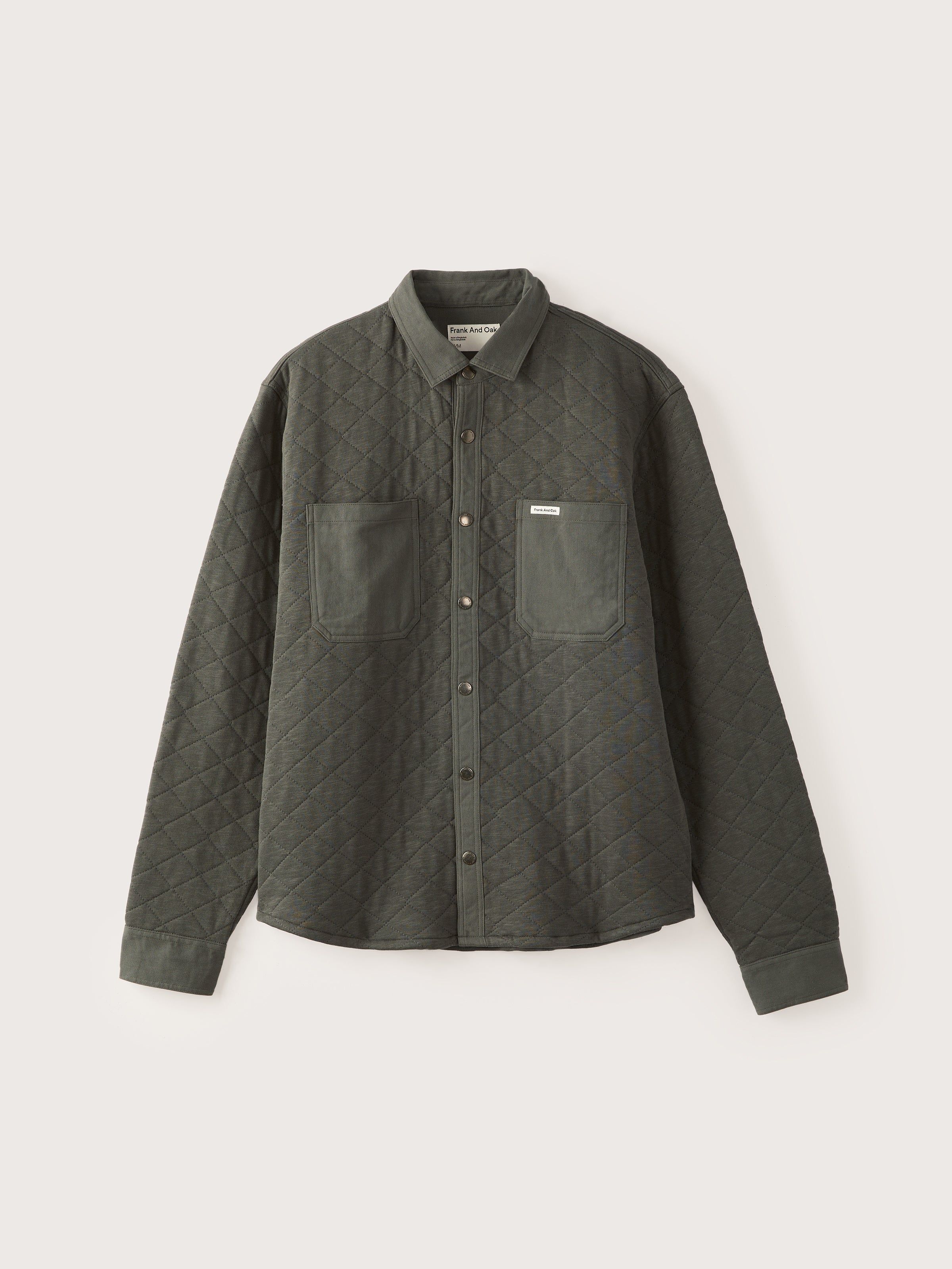 The Quilted Overshirt in Dark Grey sold by Frank & Oak product image thumbnail 5