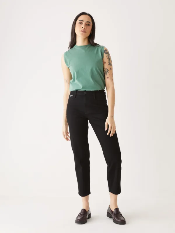 The Selvedge Cyndi Straight Fit Jean in Black sold by Frank & Oak