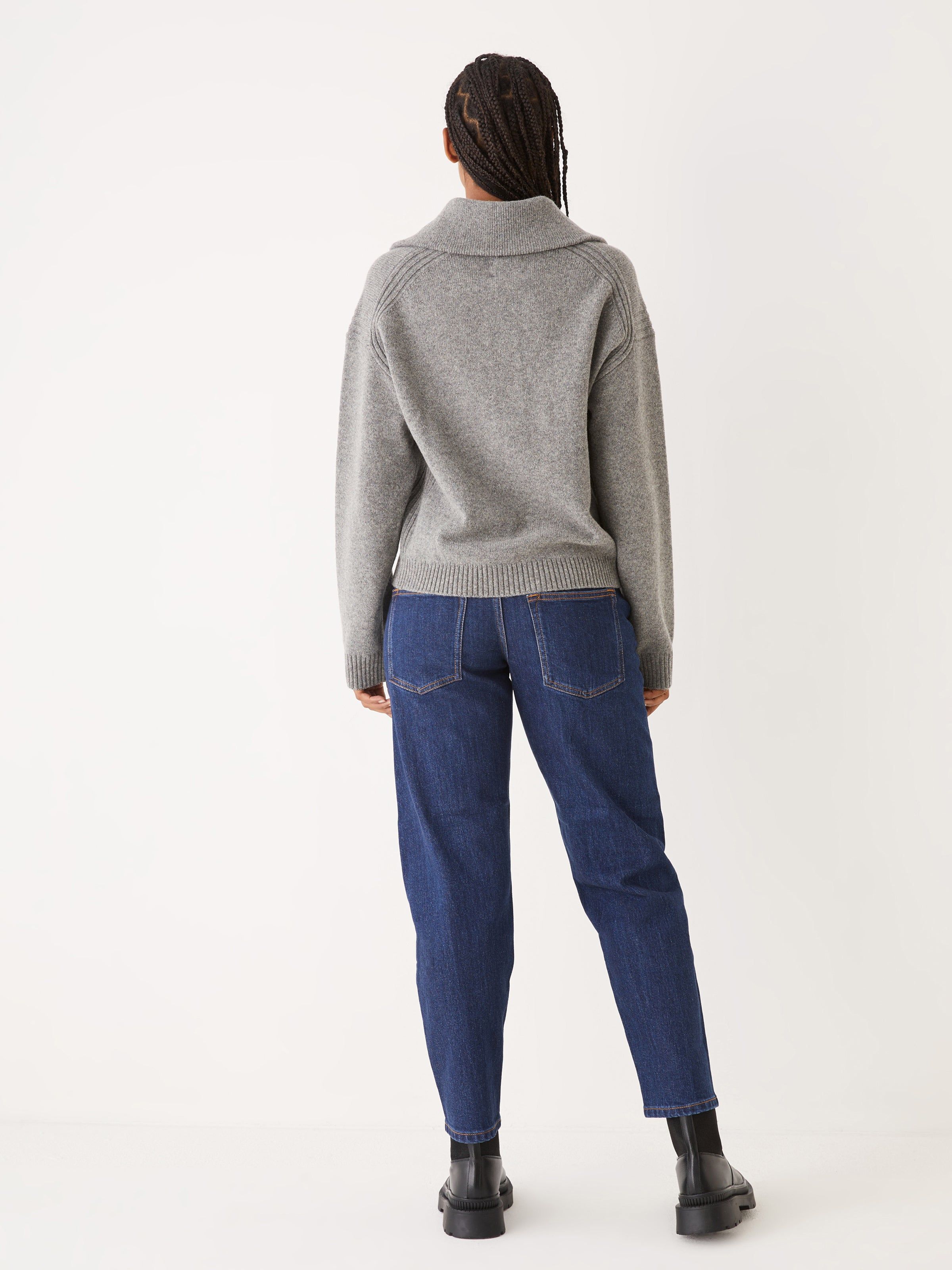 The Wool Button-Up Sweater in Mid Grey sold by Frank & Oak product image thumbnail 3