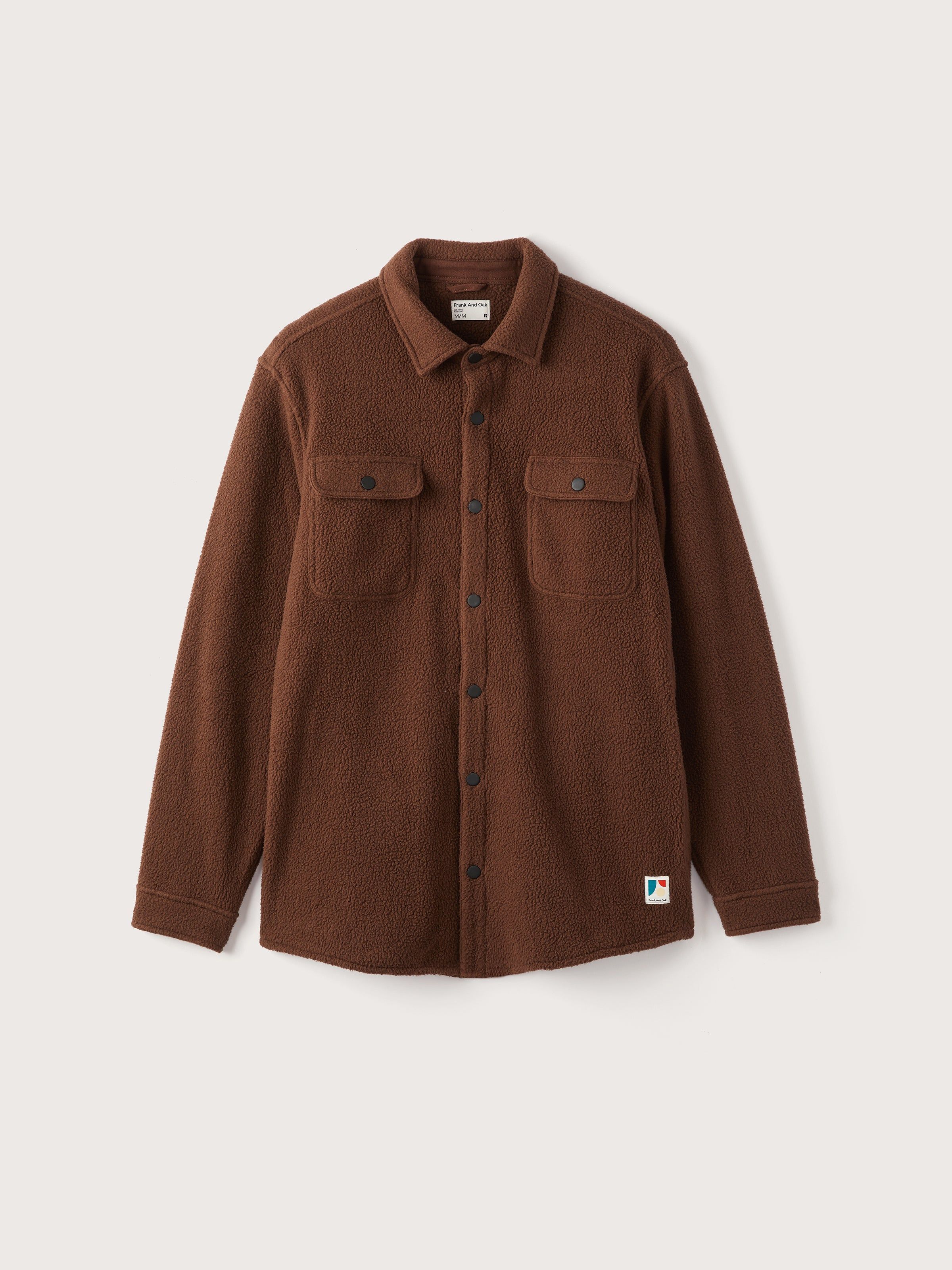 The Polar Fleece Overshirt in Dark Coffée sold by Frank & Oak product image thumbnail 5