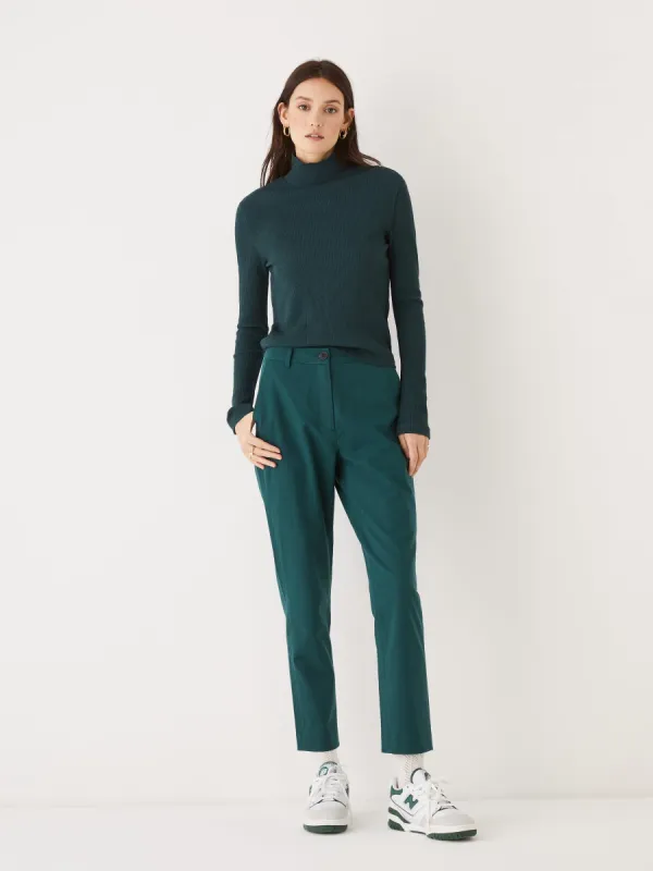 The Eleanor Slim Fit Pant in Dark Green sold by Frank & Oak