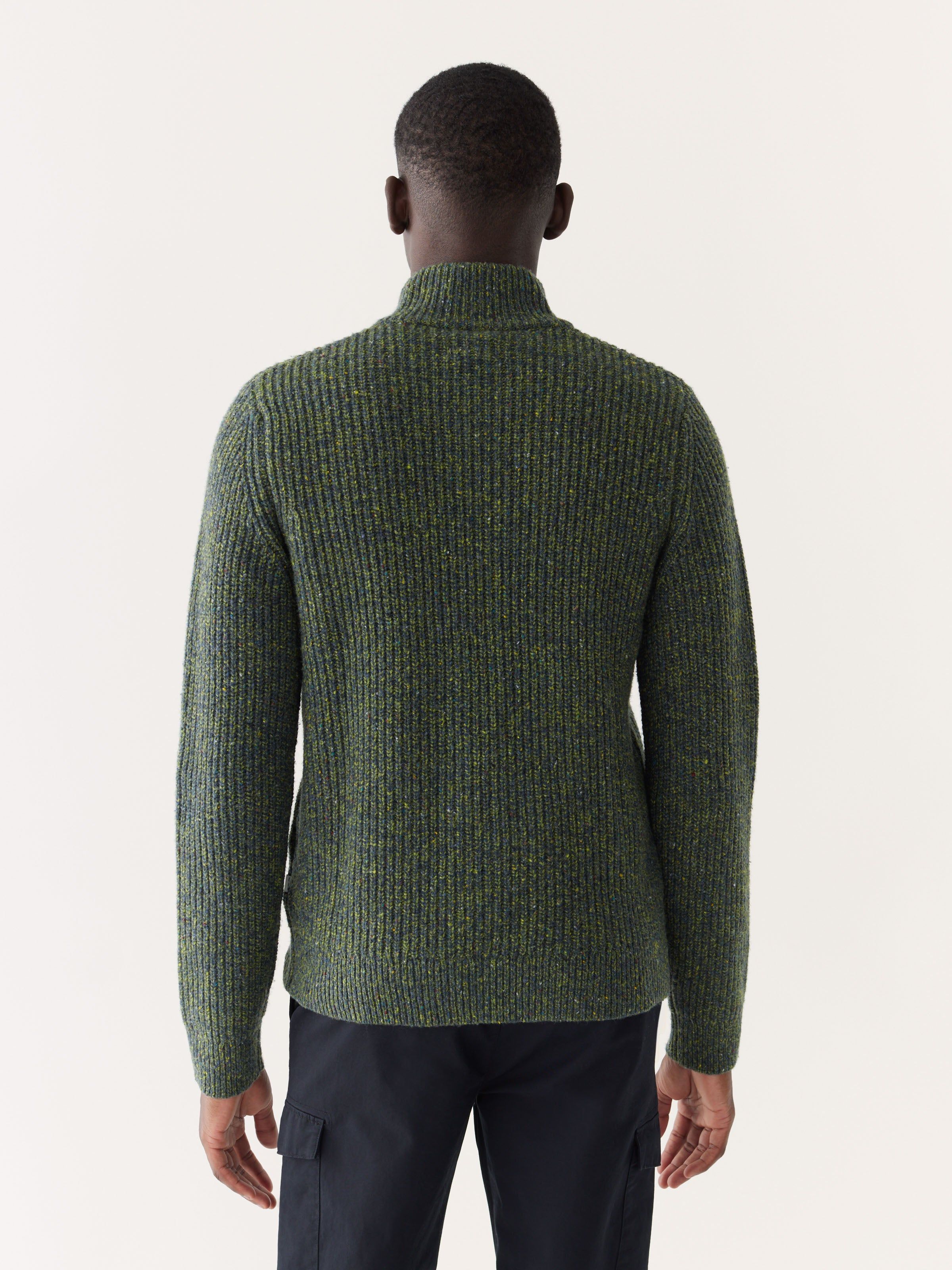 The Donegal Button-Up Sweater in Emerald Green sold by Frank & Oak product image thumbnail 3