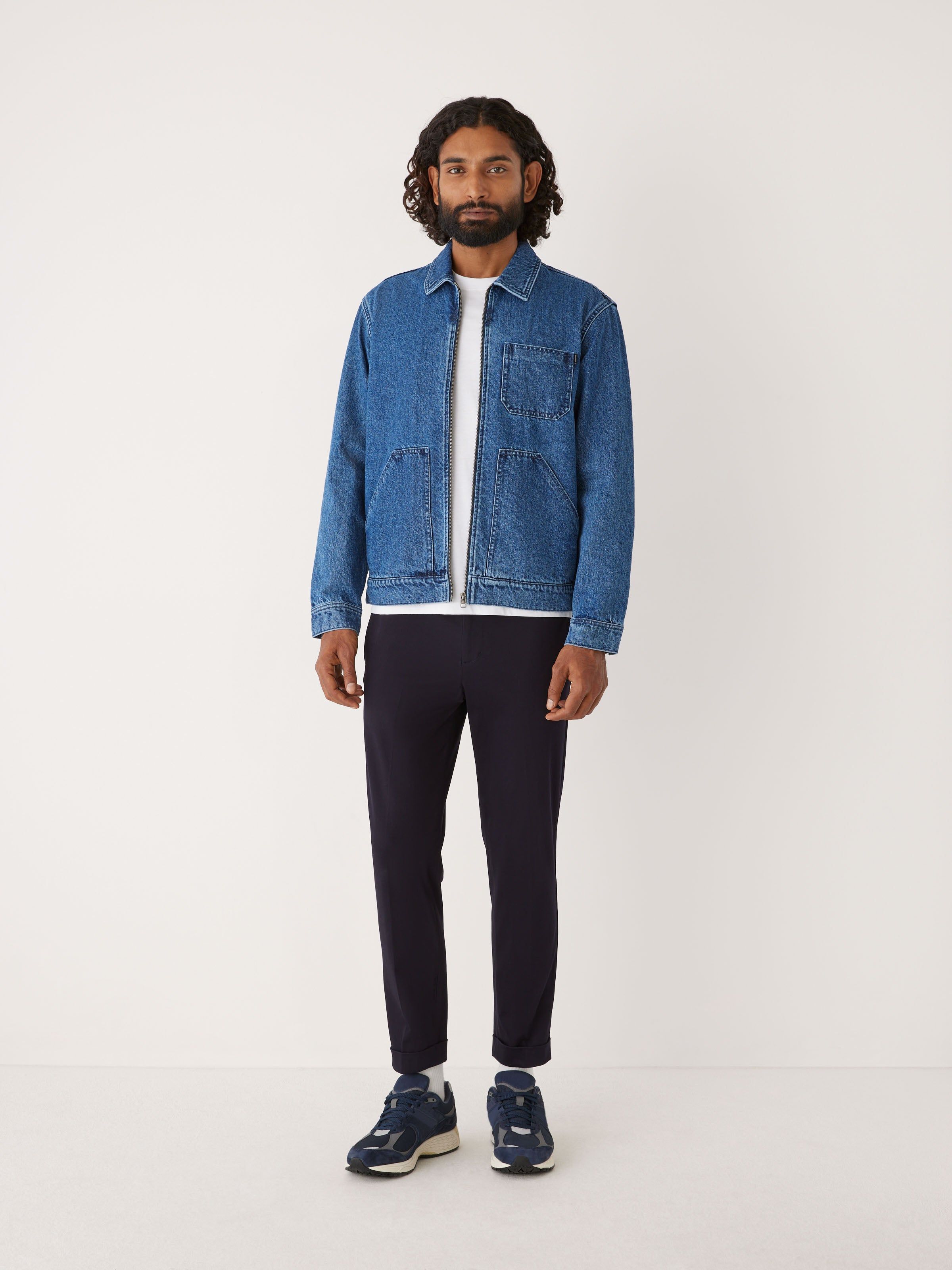 The Denim Zip Up Jacket in Vintage Blue sold by Frank & Oak product image thumbnail 2