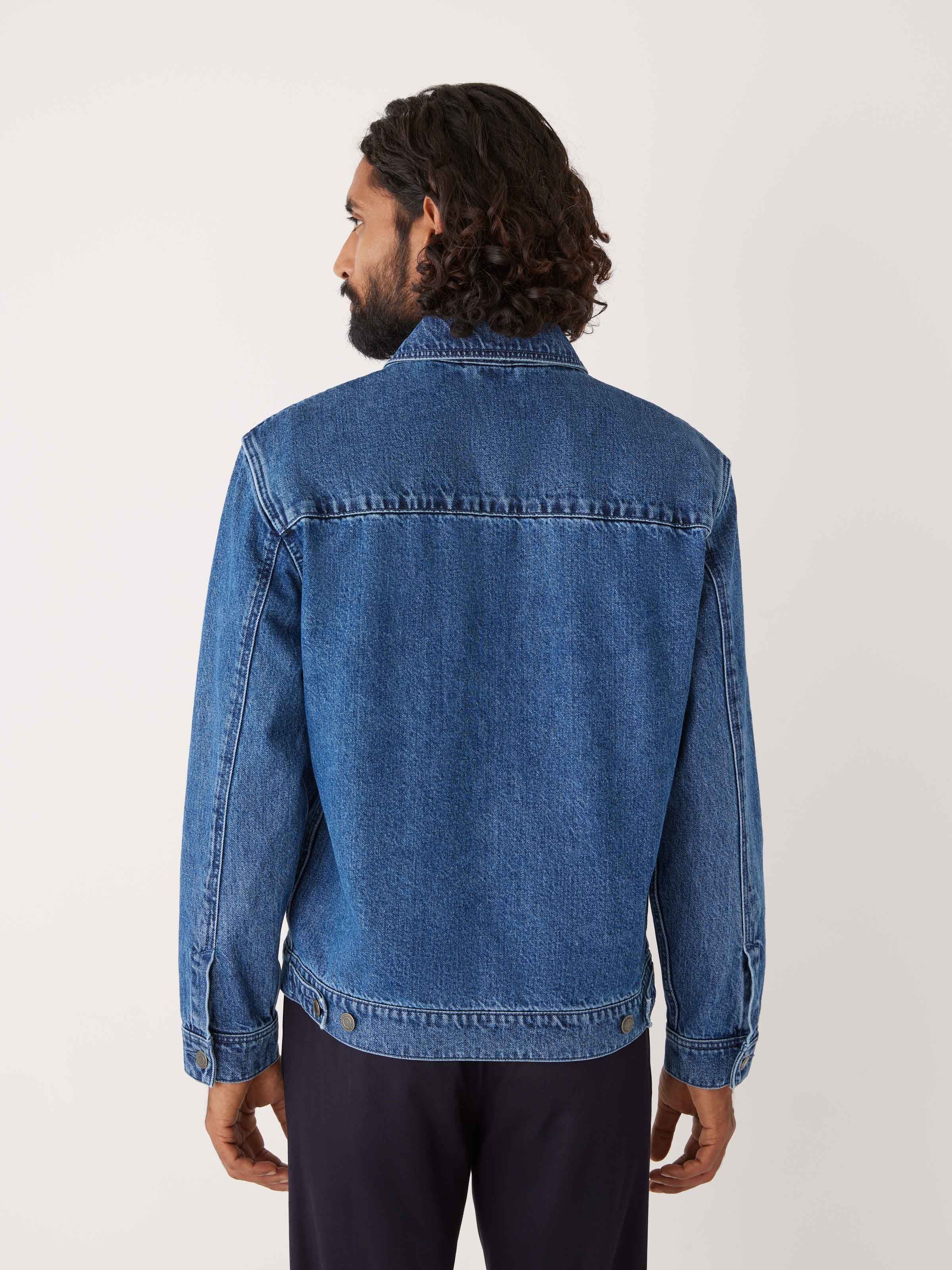 The Denim Zip Up Jacket in Vintage Blue sold by Frank & Oak product image thumbnail 3