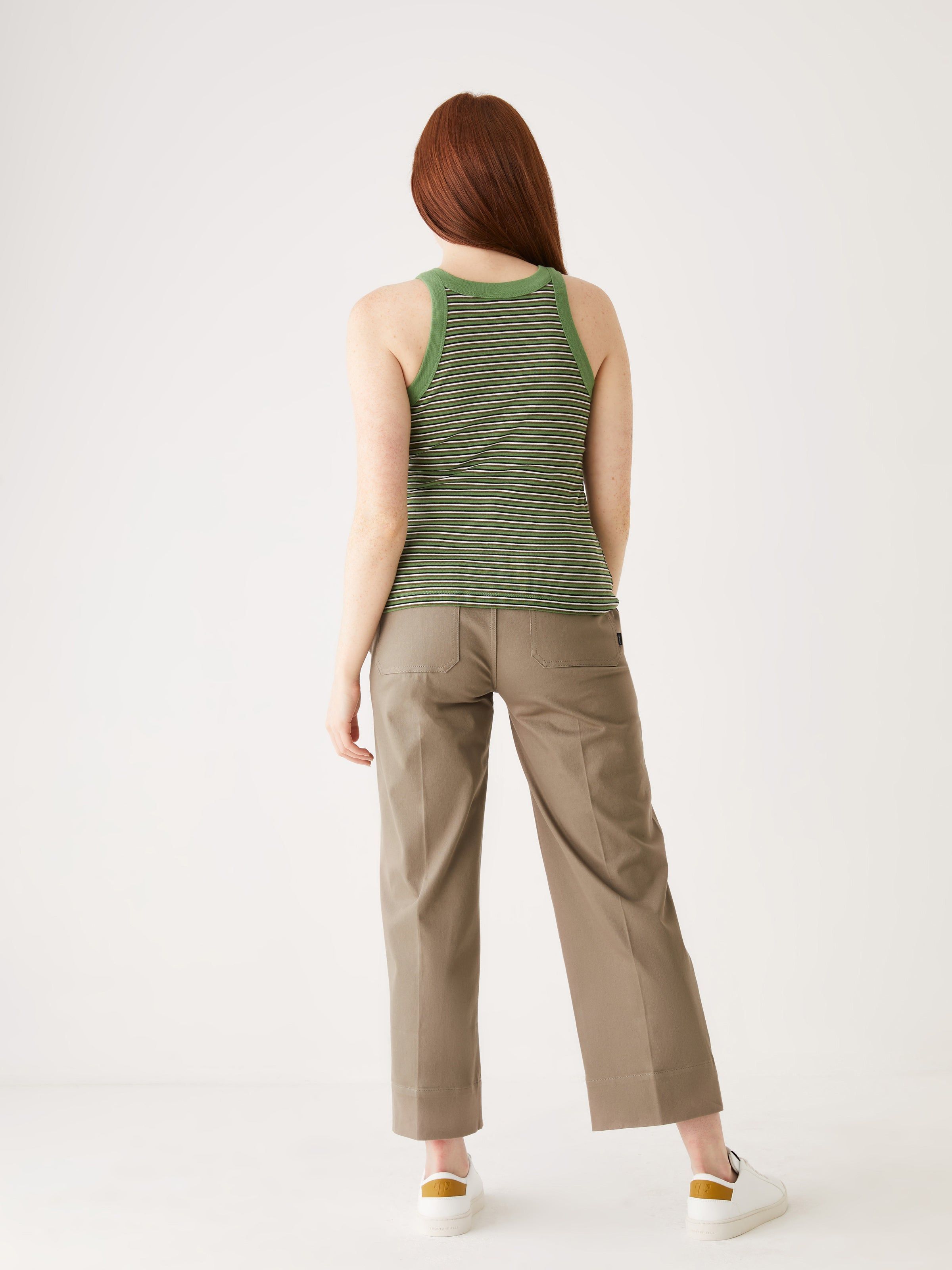 The Organic Cotton Rib Tank Top in Green sold by Frank & Oak product image thumbnail 4
