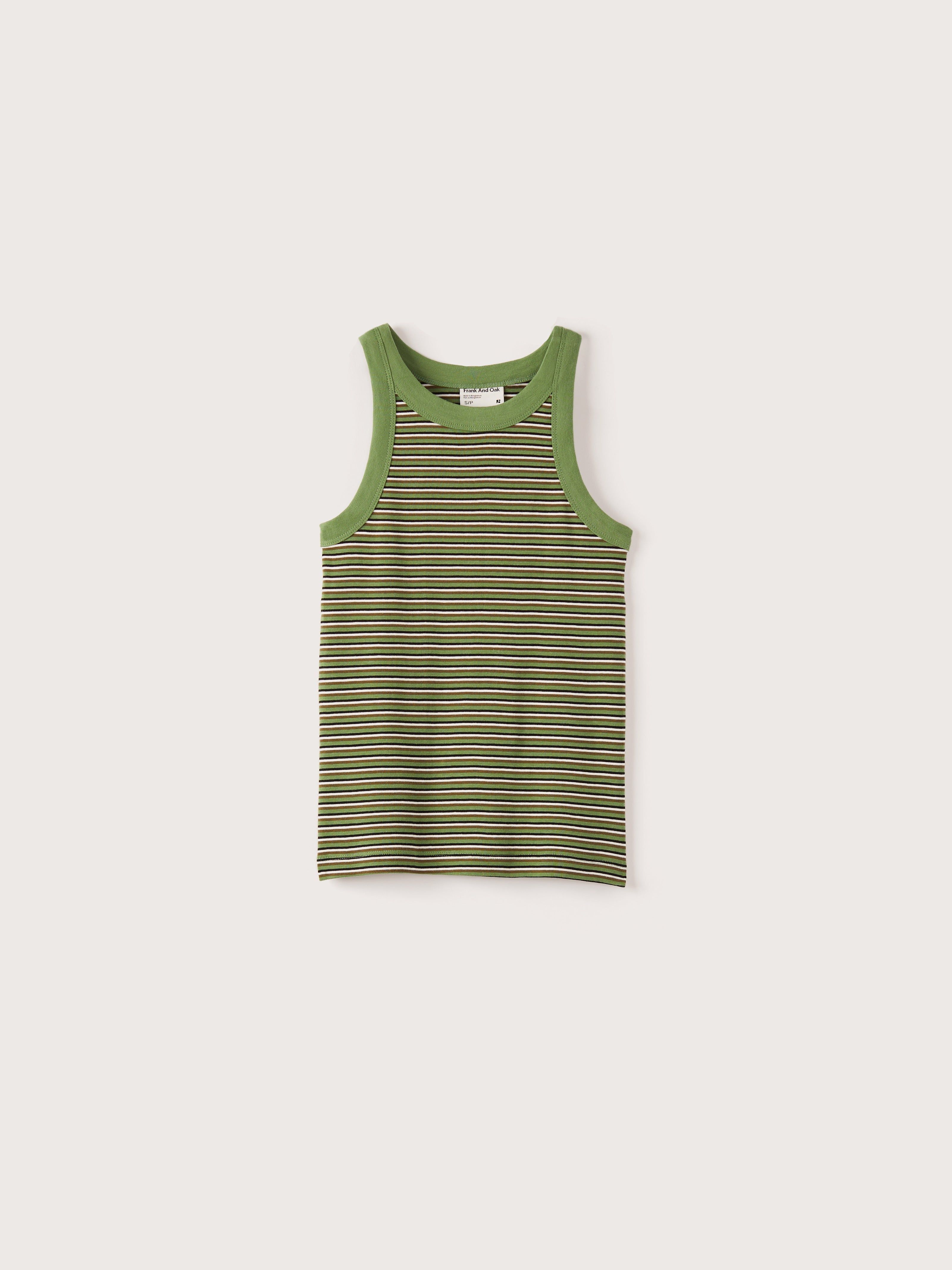 The Organic Cotton Rib Tank Top in Green sold by Frank & Oak product image thumbnail 5