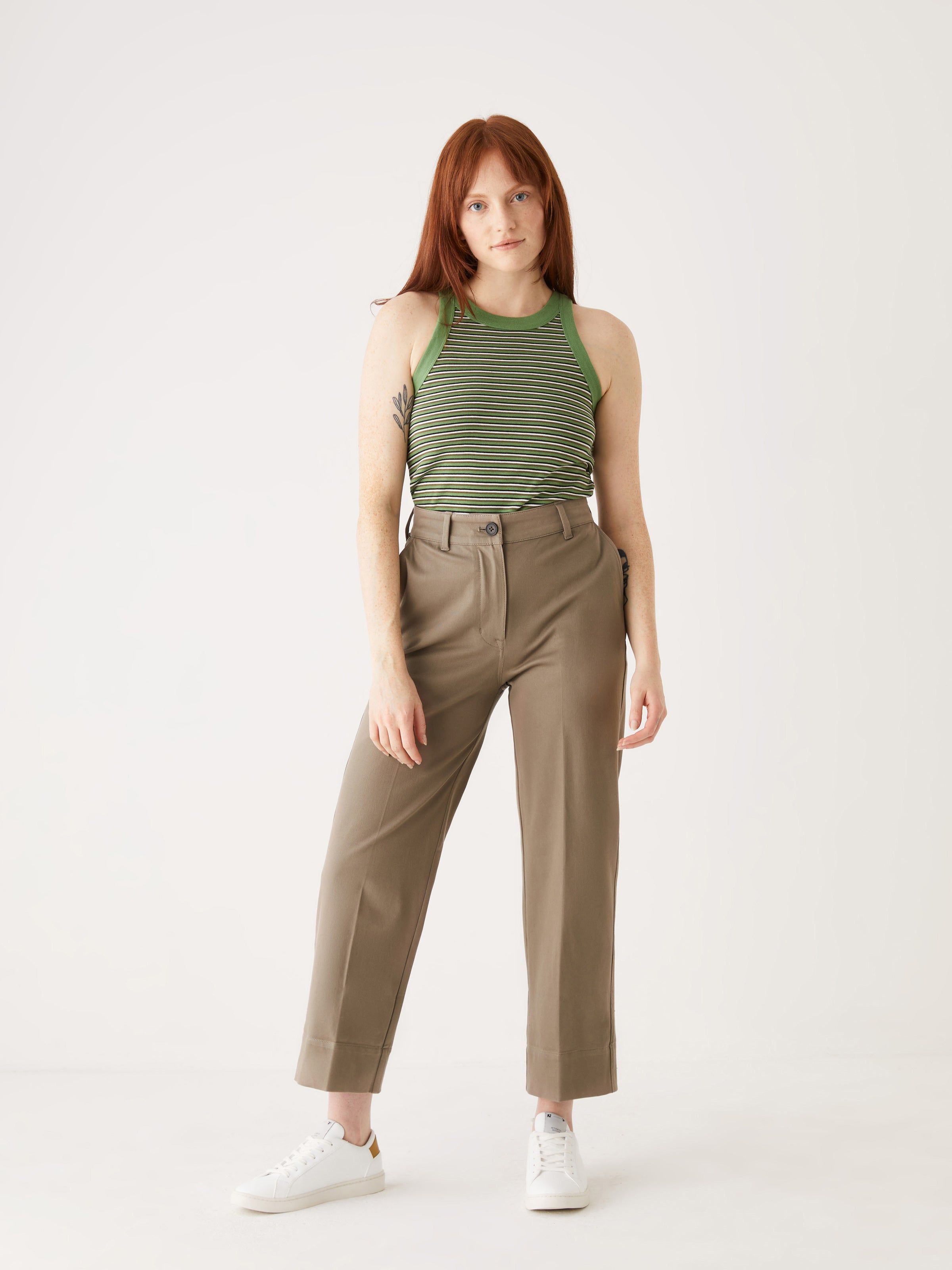 The Organic Cotton Rib Tank Top in Green sold by Frank & Oak product image thumbnail 2