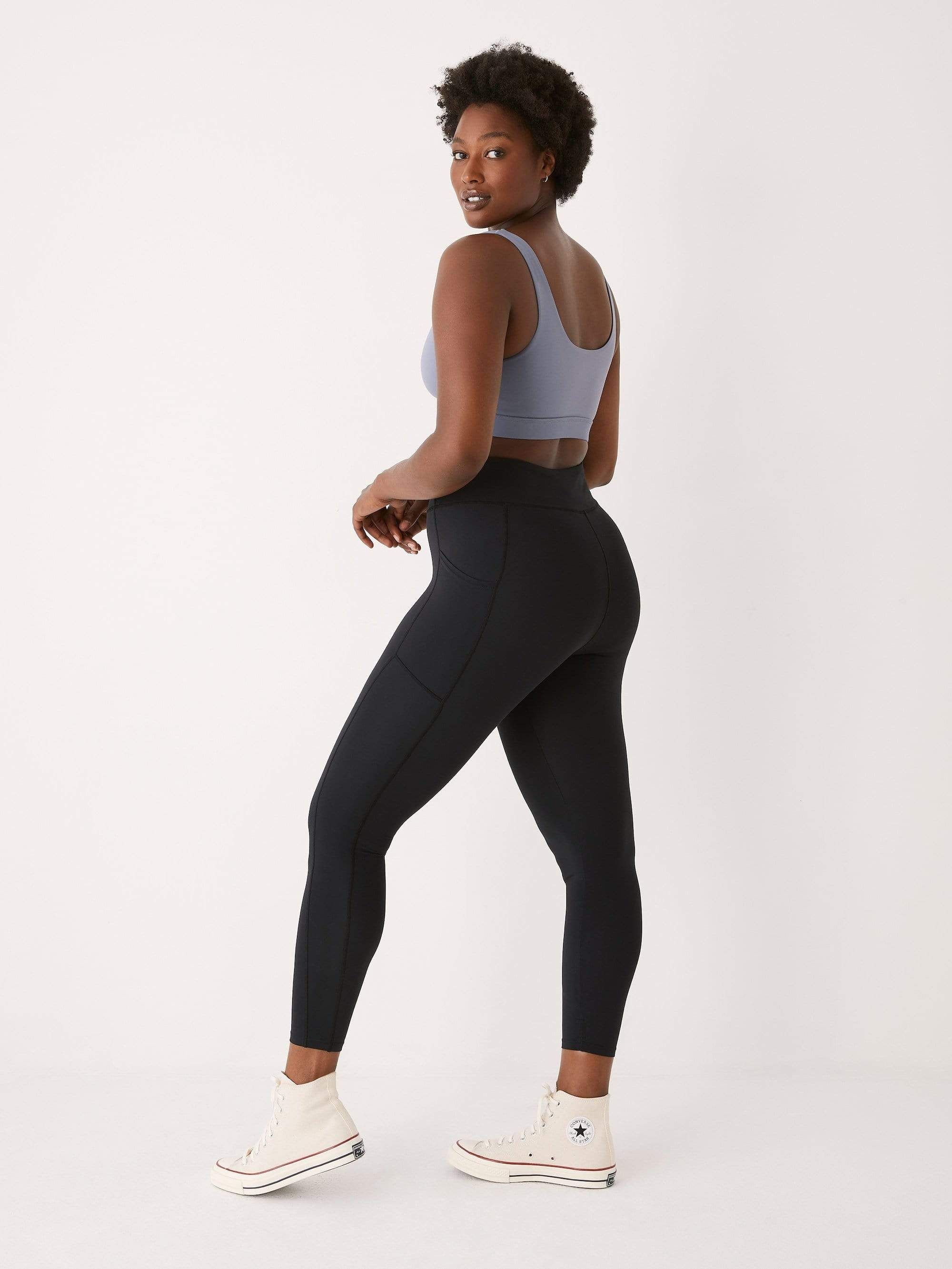 The High-Waisted Time Out Legging in Black sold by Frank & Oak