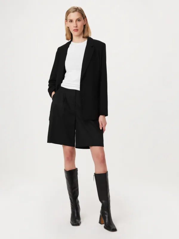 The Relaxed Single Breasted Blazer in Black sold by Frank & Oak