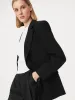 The Relaxed Single Breasted Blazer in Black sold by Frank & Oak