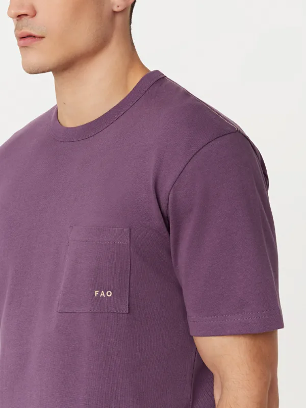 The Relaxed Pocket T-Shirt in Purple sold by Frank & Oak
