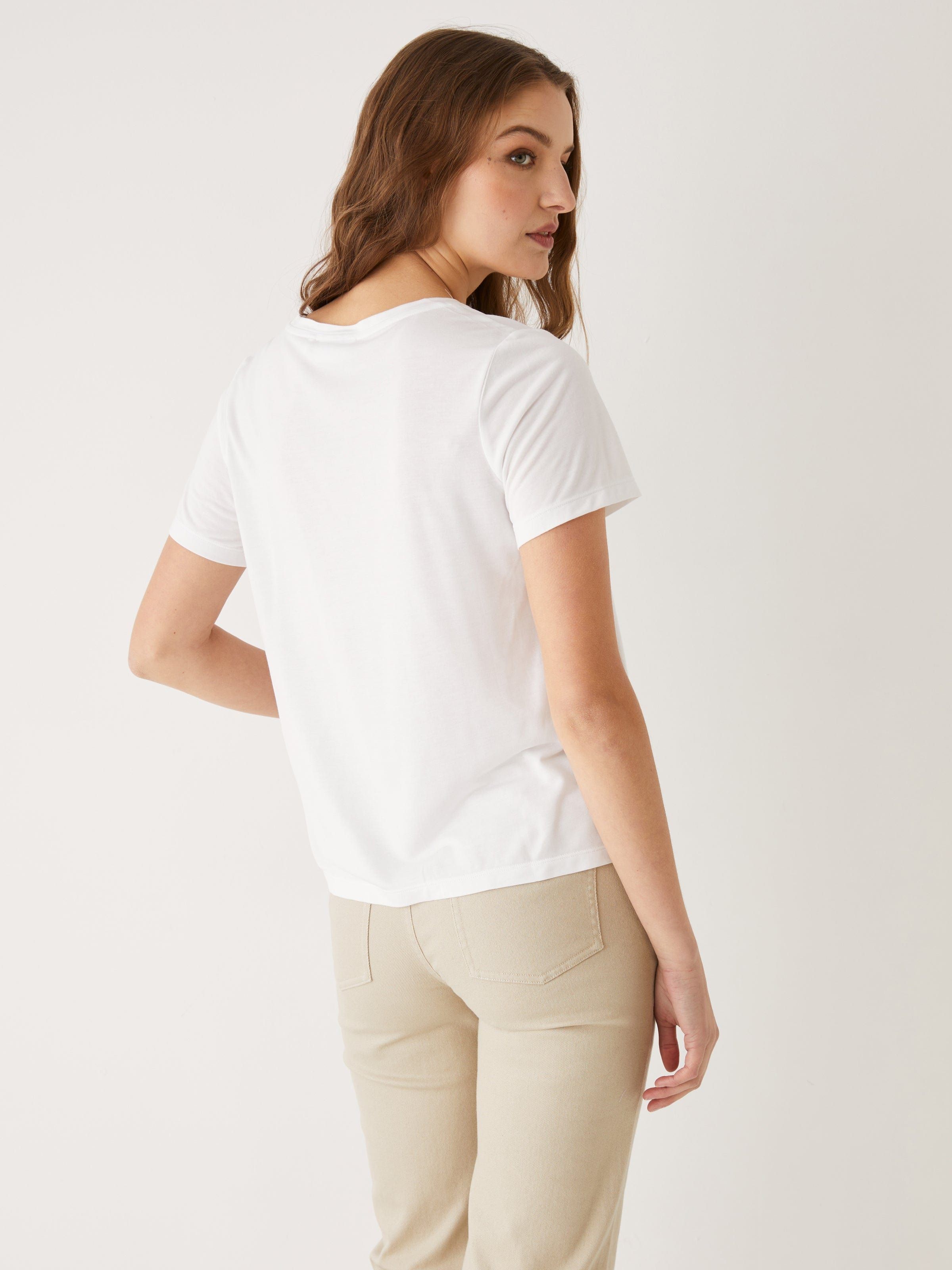 The SuperSoft V-Neck Tee in Bright White sold by Frank & Oak product image thumbnail 3