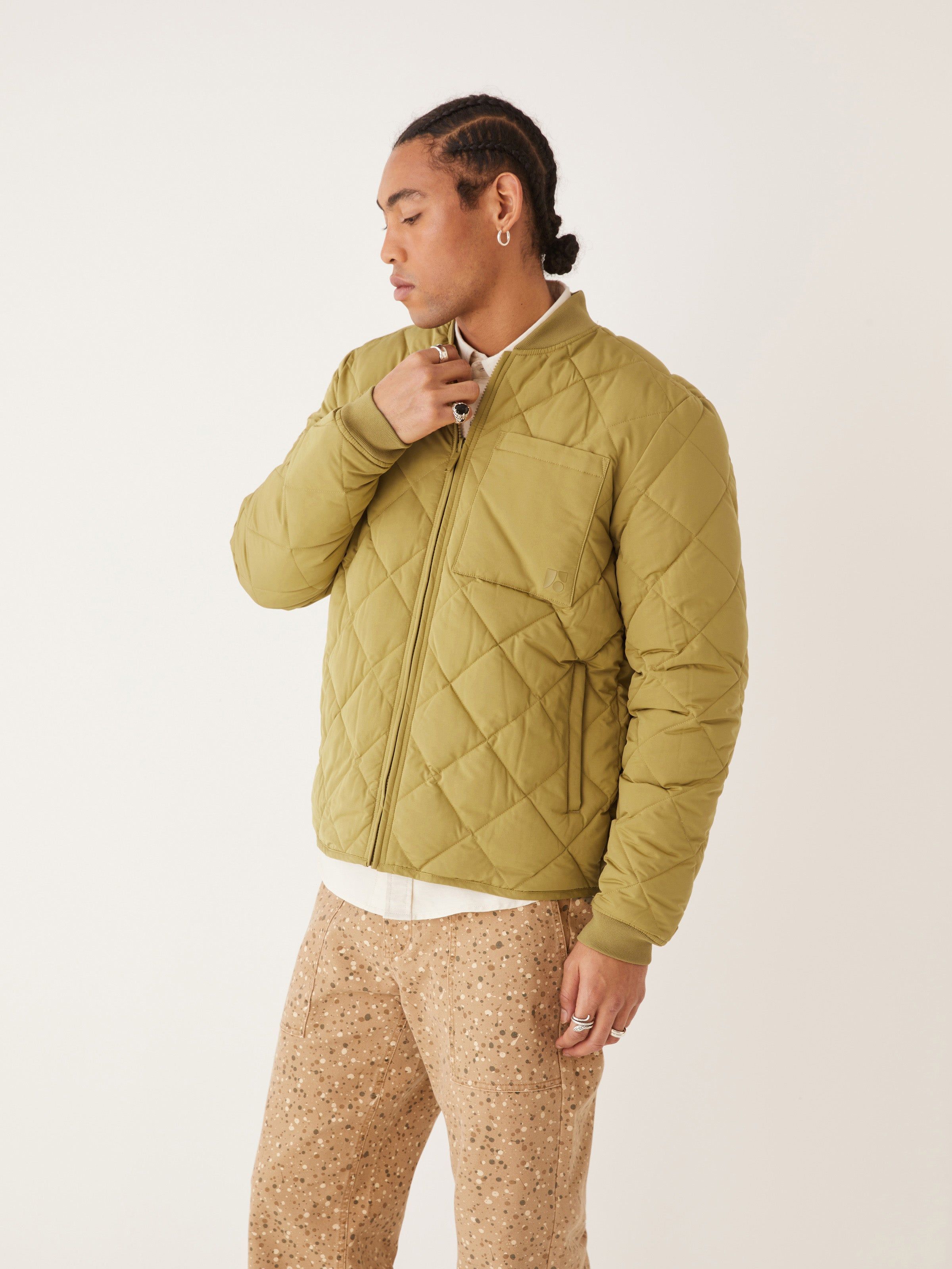 The Skyline Reversible Bomber in Bronze sold by Frank & Oak product image thumbnail 3