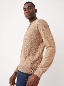 The Henley Transitional Sweater in Brown sold by Frank & Oak