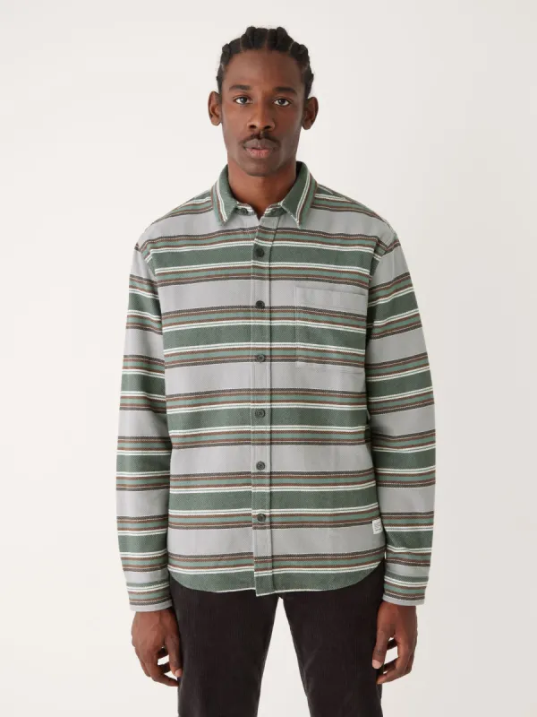 The Striped Blanket Shirt in Grey sold by Frank & Oak