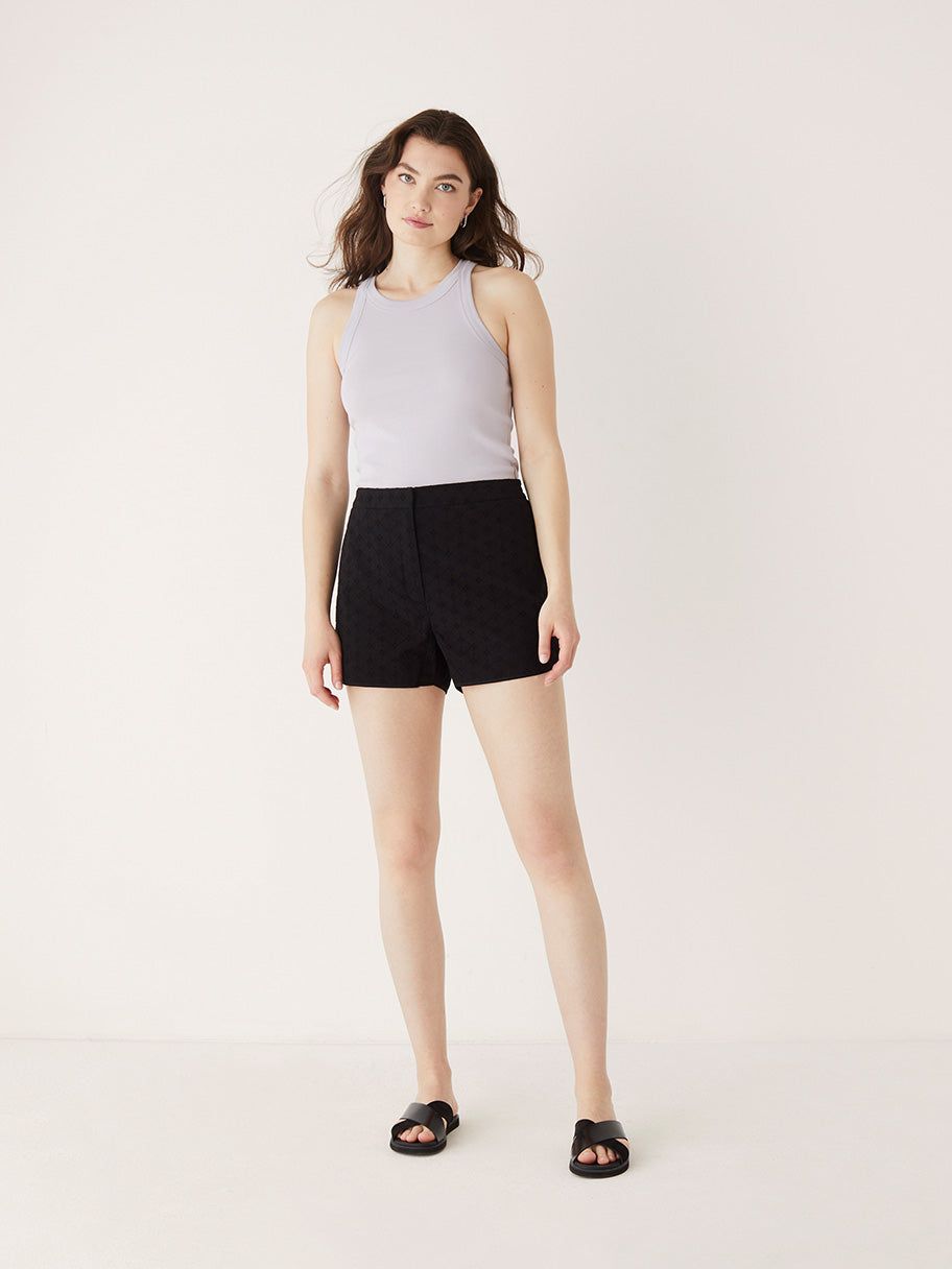 The Annie Embroidered Pull-On Short in Black sold by Frank & Oak product image thumbnail 2