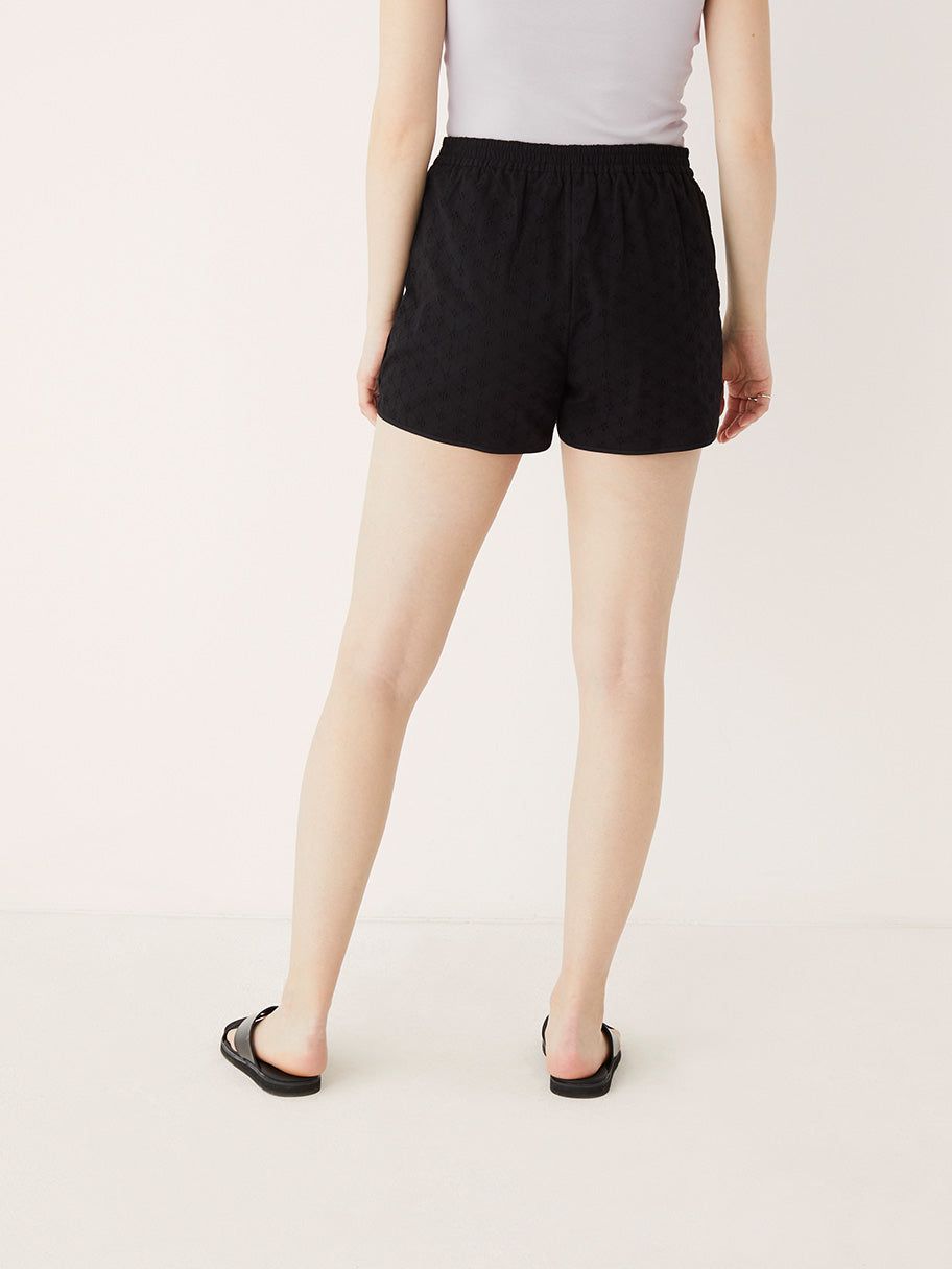 The Annie Embroidered Pull-On Short in Black sold by Frank & Oak product image thumbnail 5
